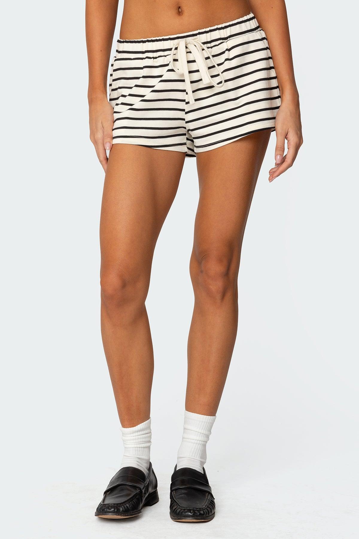Jordyn Striped Drawstring Shorts Product Image