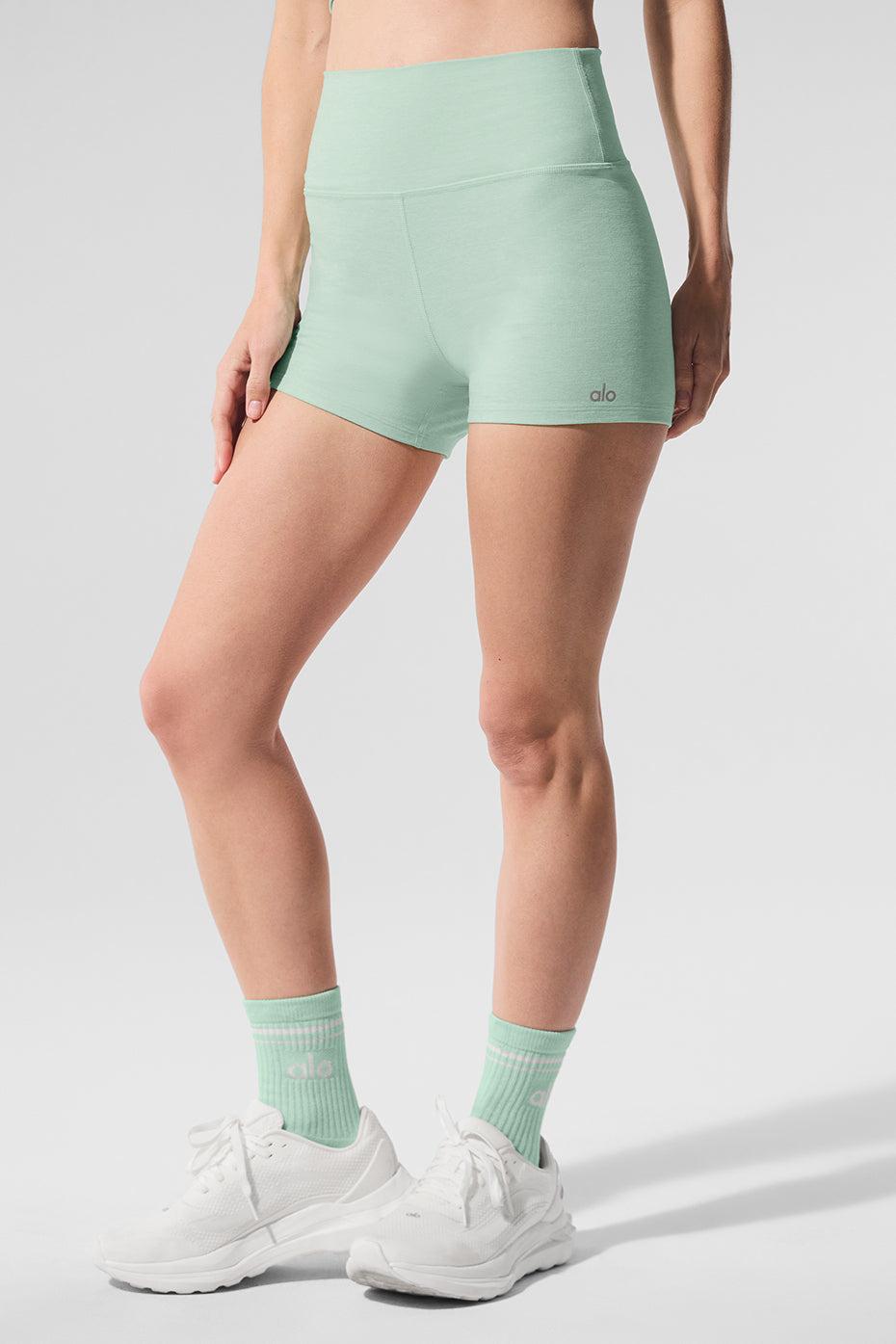 Alosoft High-Waist Carefree Short - Spearmint Heather Product Image