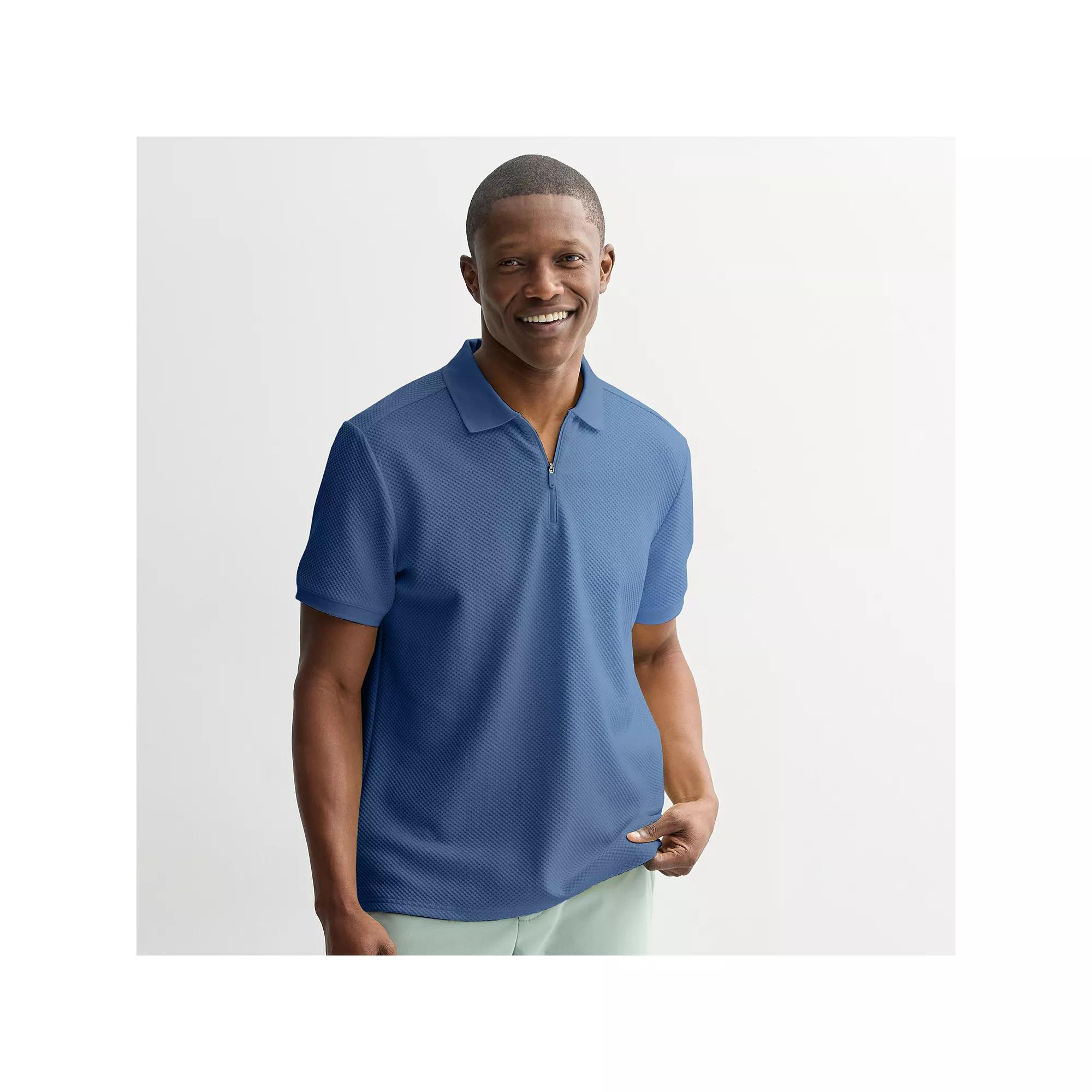 Men's FLX Texture Zipper Polo,  Product Image