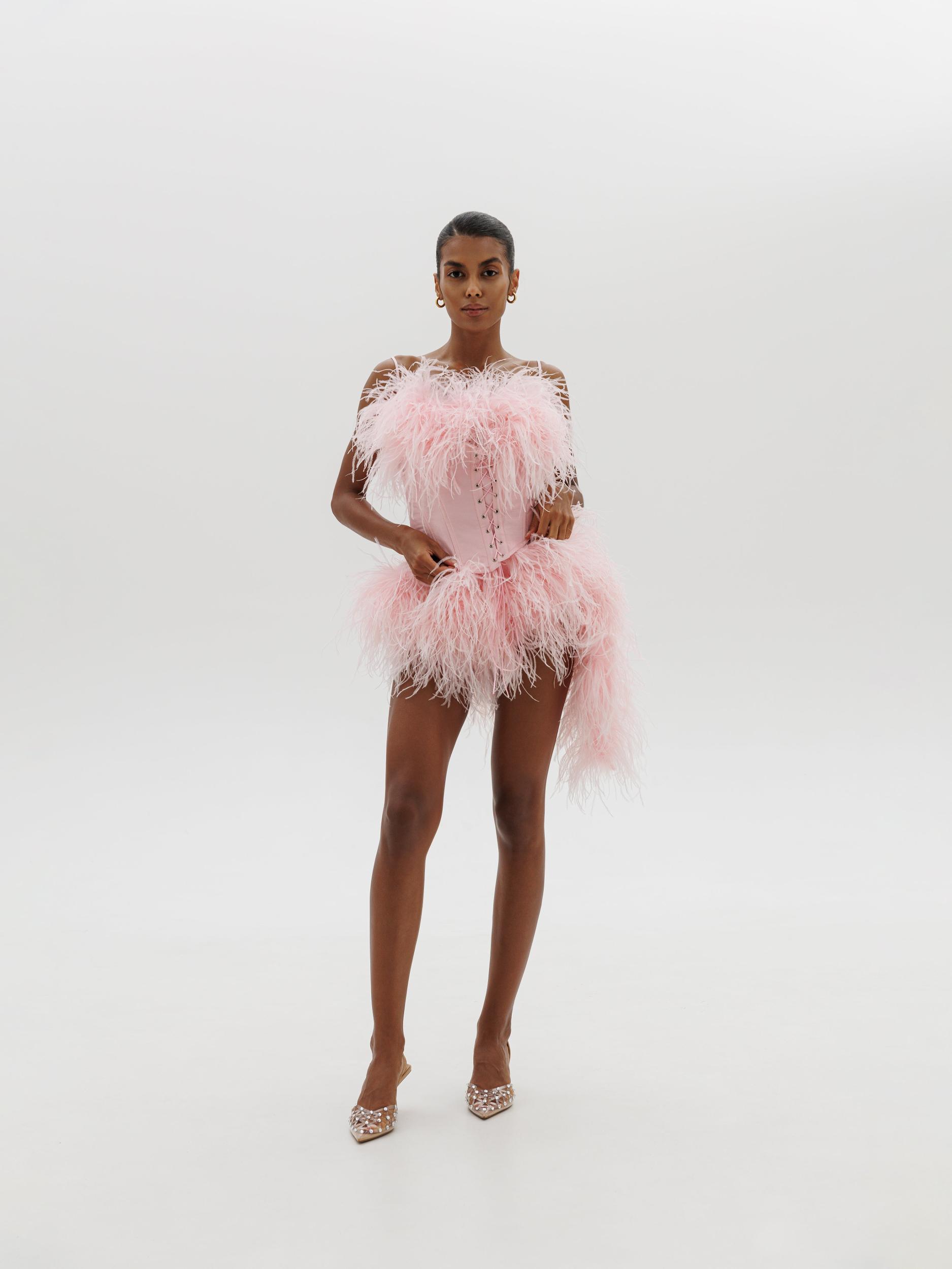 Ballroom corset in Desire Pink Product Image