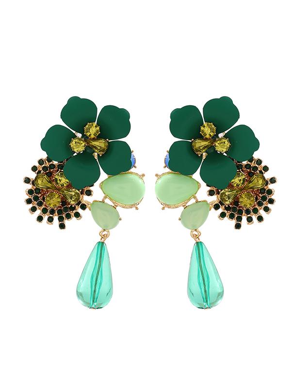 Flower Shape Drop Earrings Product Image