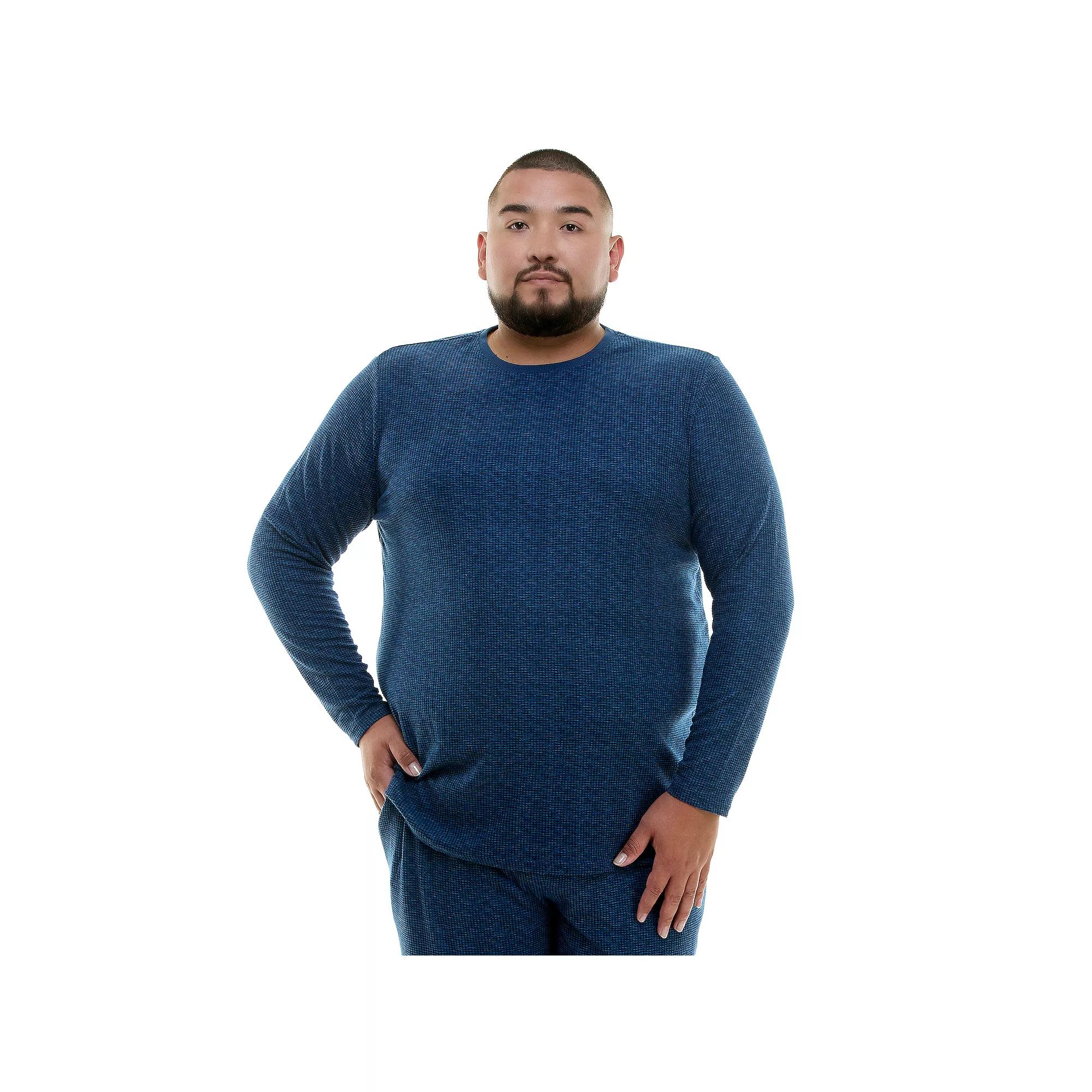 Big & Tall Sonoma Goods For Life® Long Sleeve Crewneck Pajama Shirt, Men's, Size: Large Tall, Medium Grey Product Image