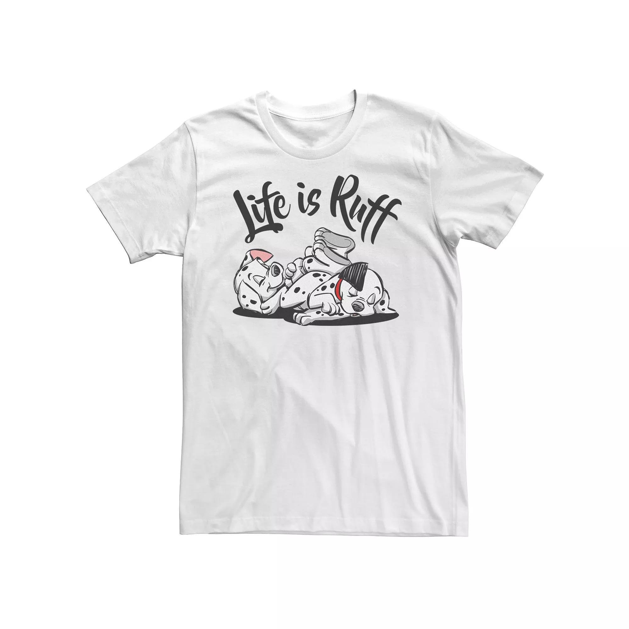 Big & Tall Disney 101 Dalmatians Sleeping Puppies Life Is Ruff Tee, Men's,  Product Image
