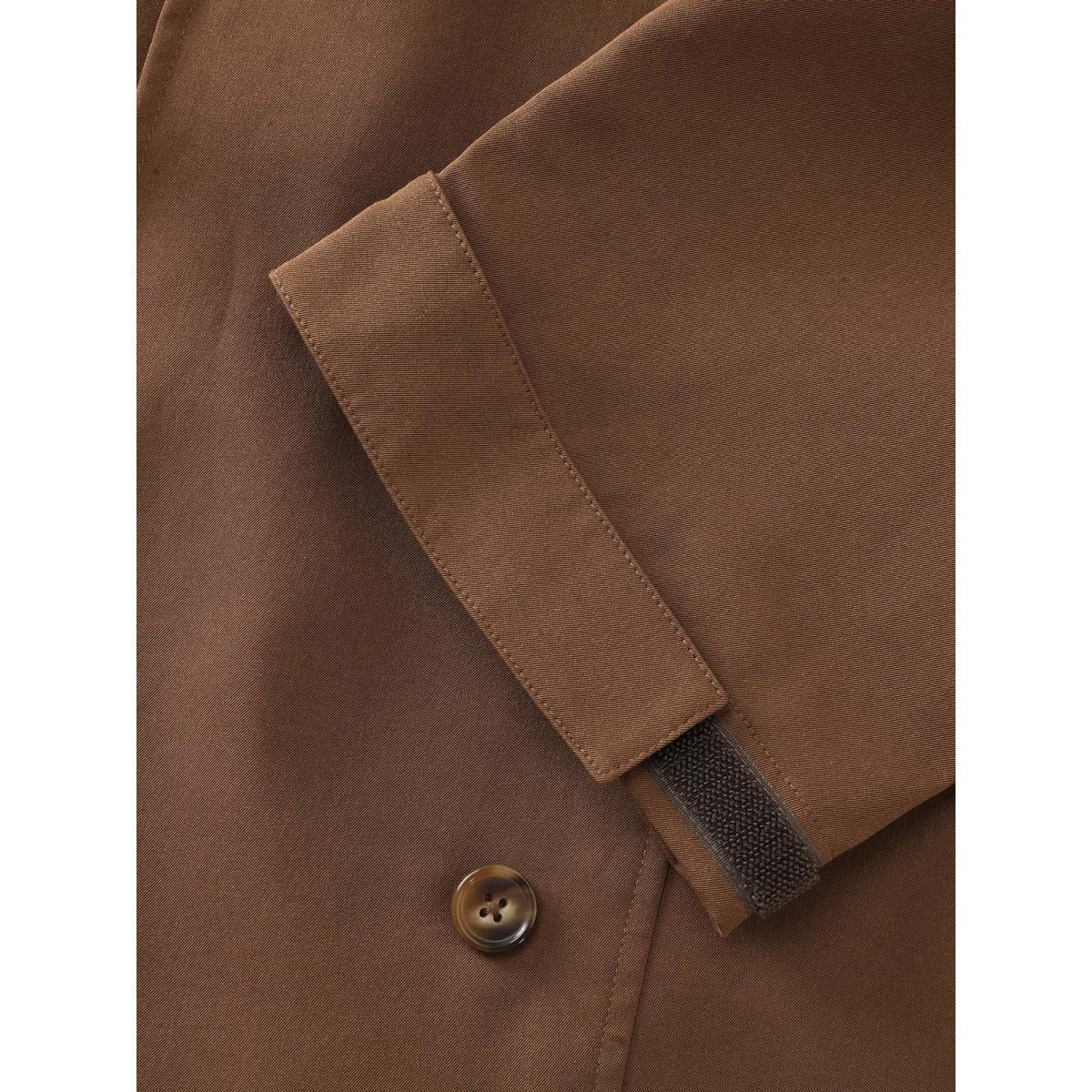 Plus Size Women Elegant No stretch Button cuff sleeve Extra Long Sleeve Shirt collar 28/5X Slanted pocket Belt Quilted Jackets BloomChic Product Image