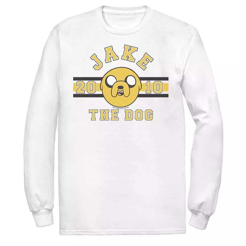 Men's Adventure time Jake The Dog 2010 Head Shot Long Sleeve Tee, Size: Large, White Product Image