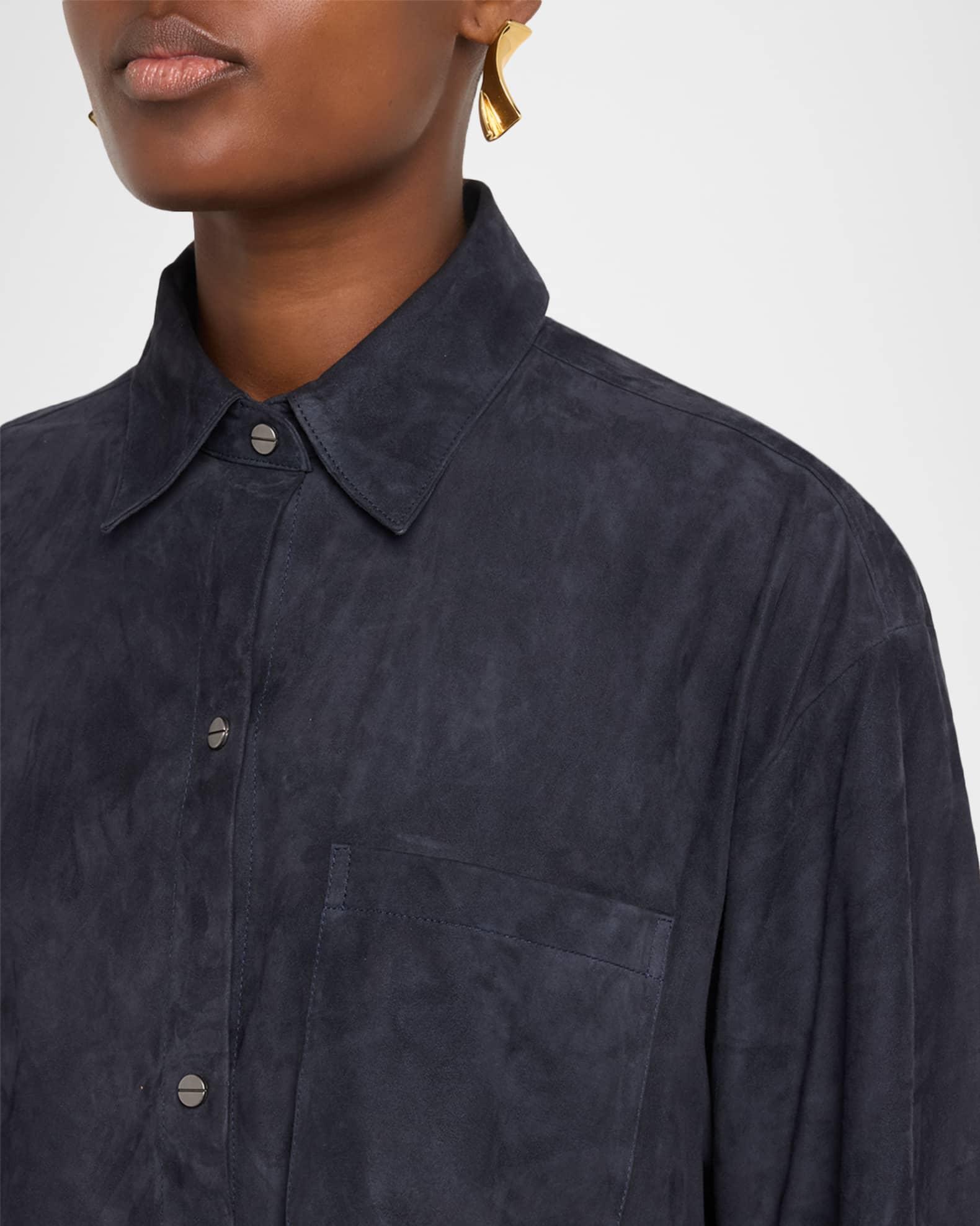 Little Big Joe Suede Button-Front Shirt  Product Image