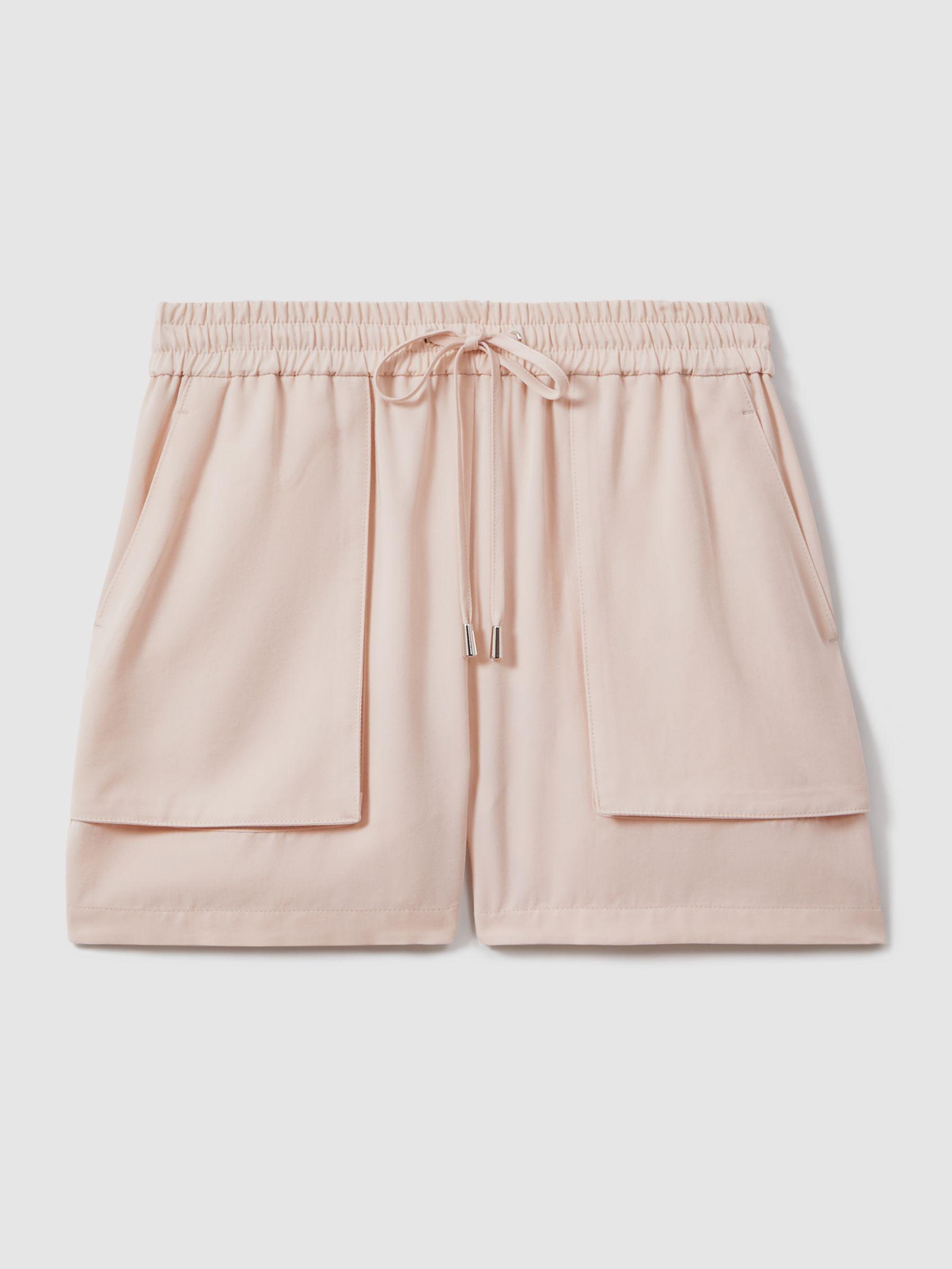 Drawstring Shorts with TENCEL™ Fibers in Pink Product Image