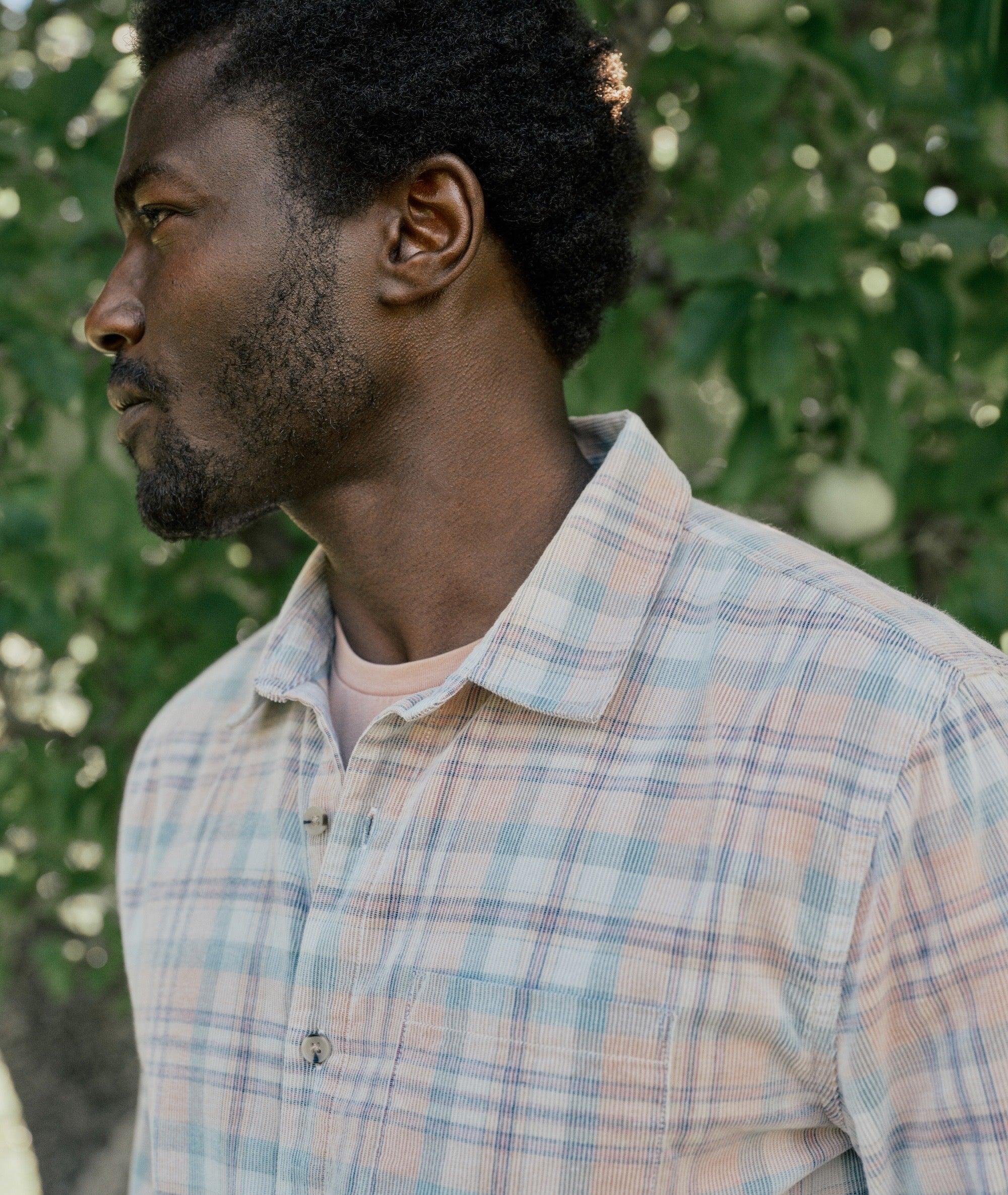 Lightweight Plaid Corduroy Shirt Product Image