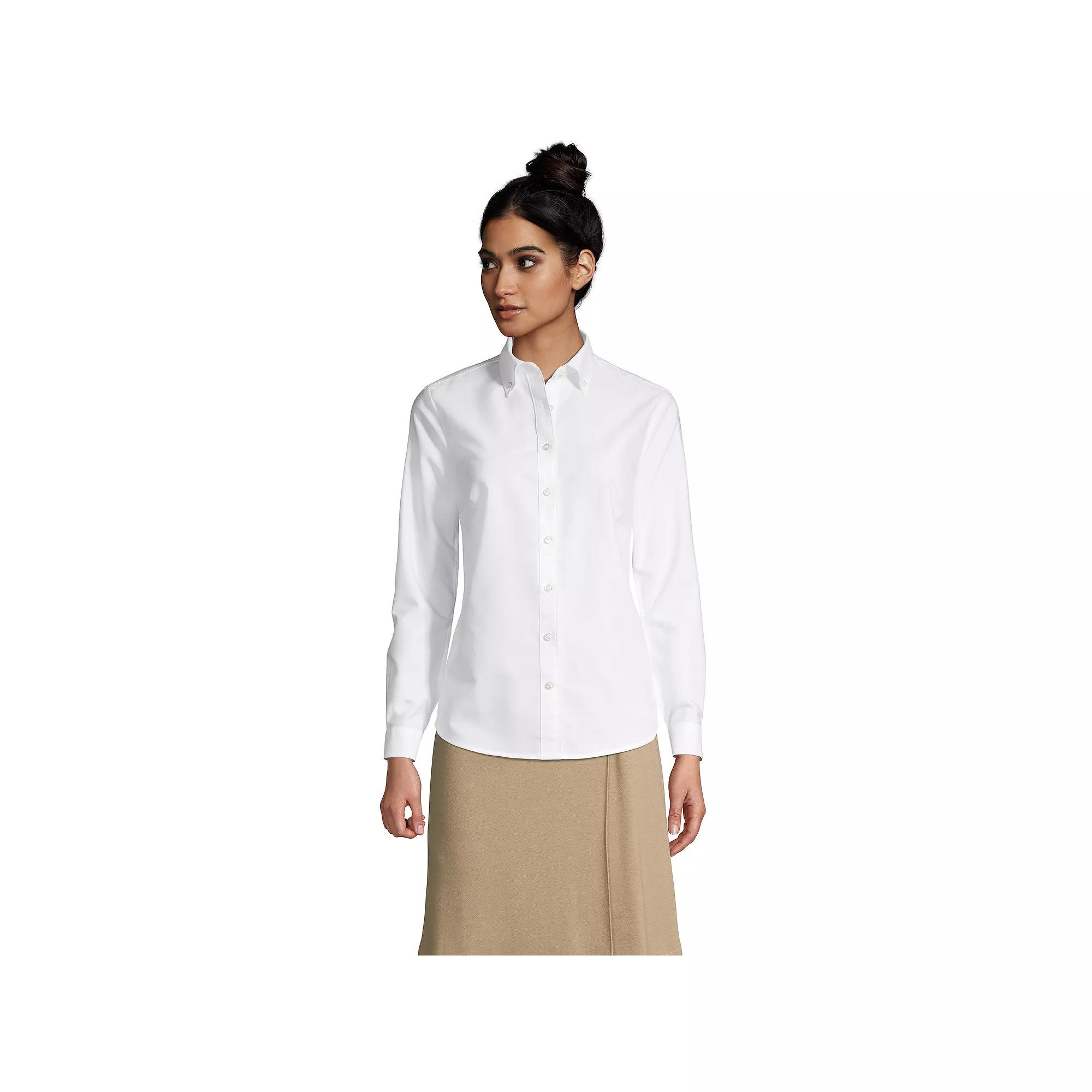 Women's Lands' End Long Sleeve Oxford Dress Shirt,  Product Image