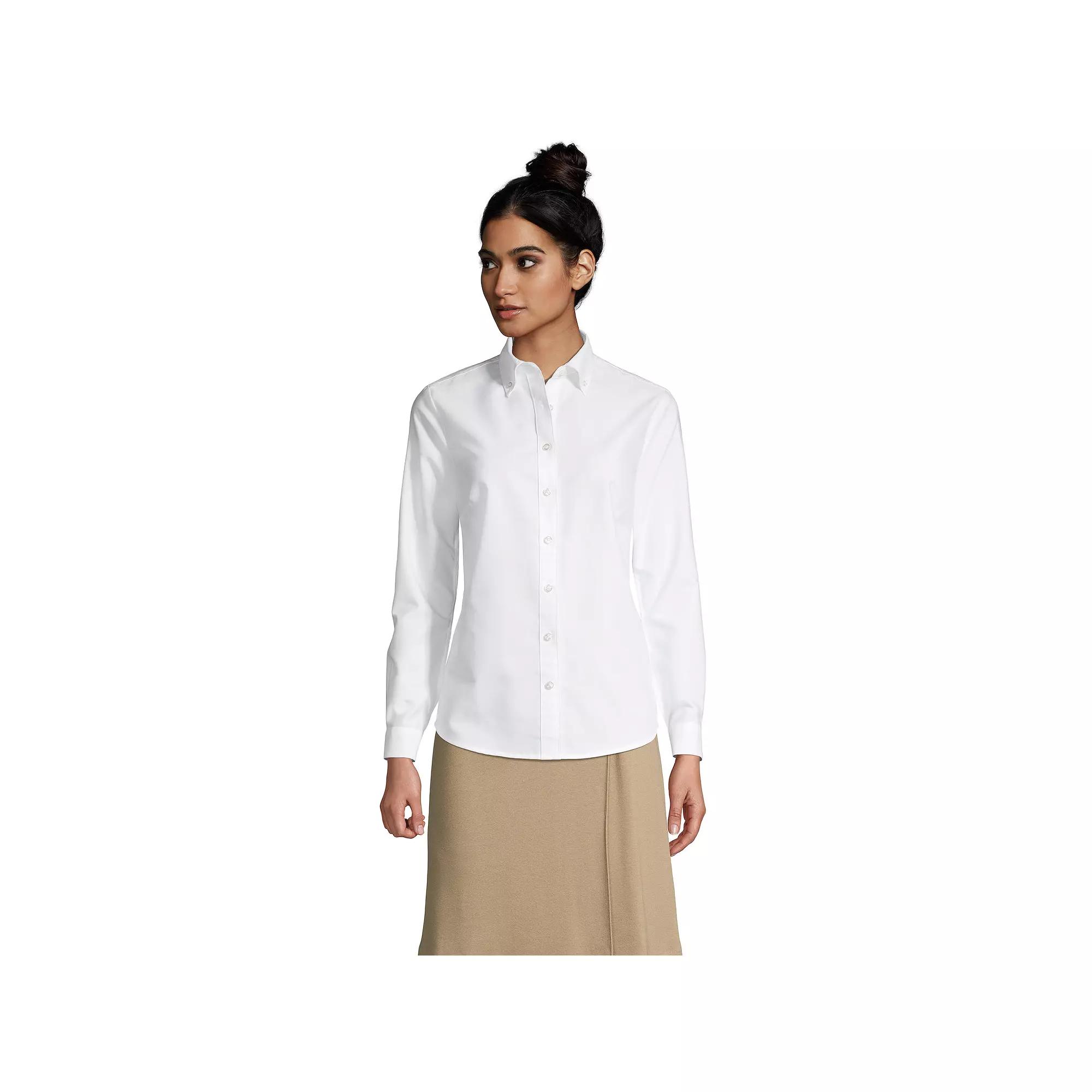Women's Lands' End Long Sleeve Oxford Dress Shirt,  Product Image