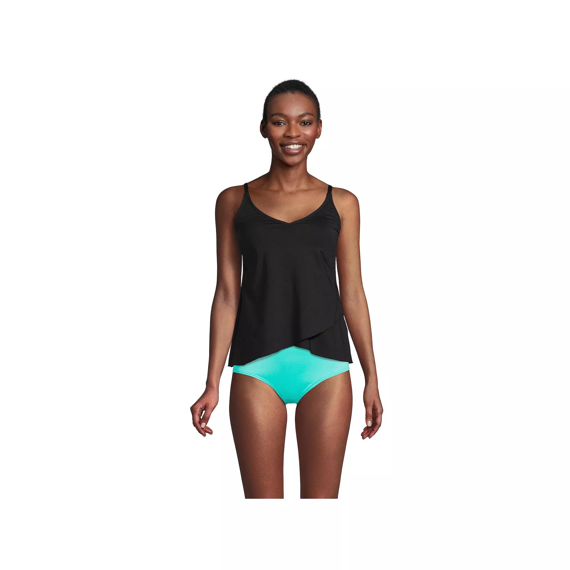Women's Lands' End D-Cup Chlorine Resistant Tulip Hem Tankini Swimsuit Top,  Product Image