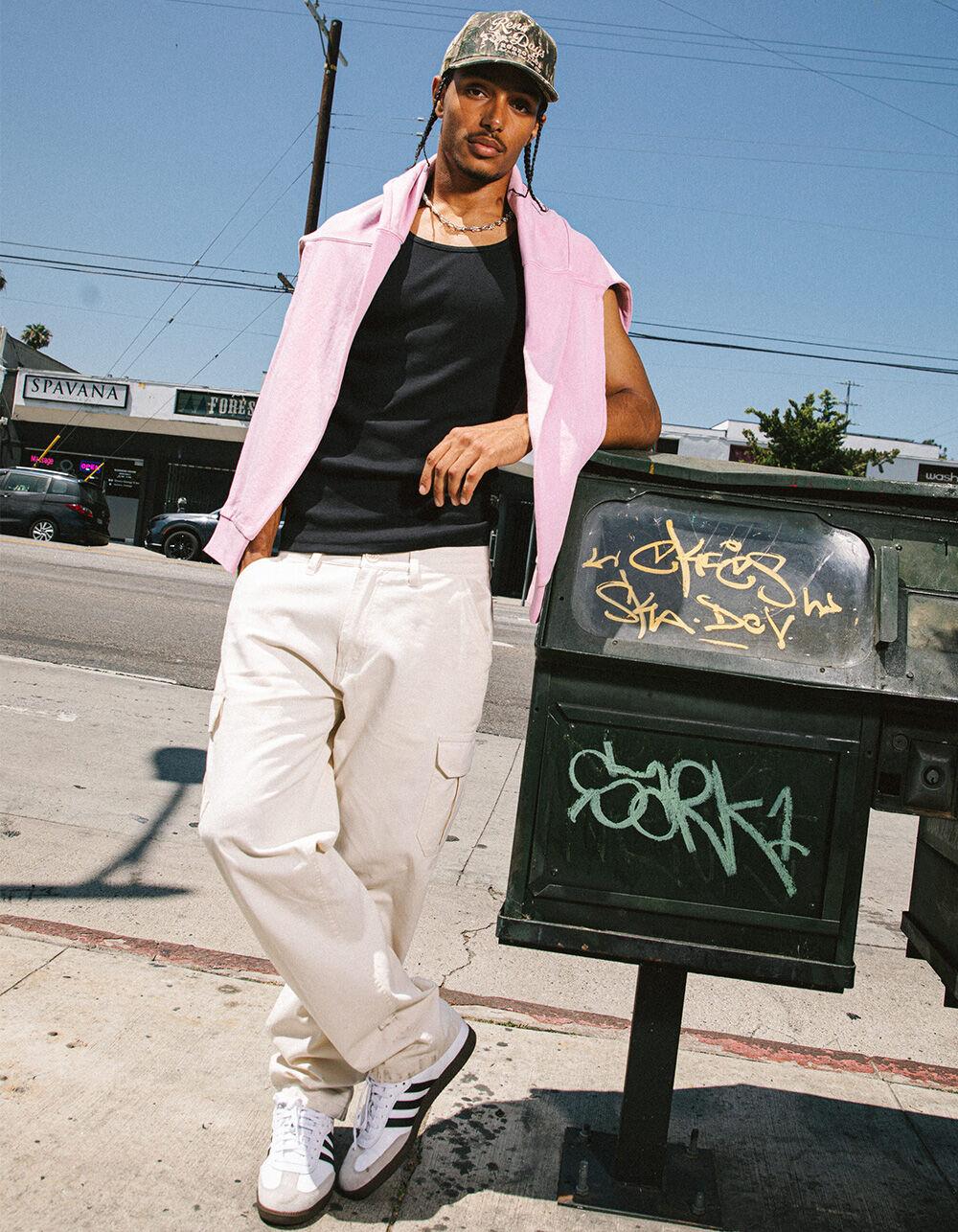 BRIXTON Vintage Brushed Mens Cargo Pants - NATURAL Product Image