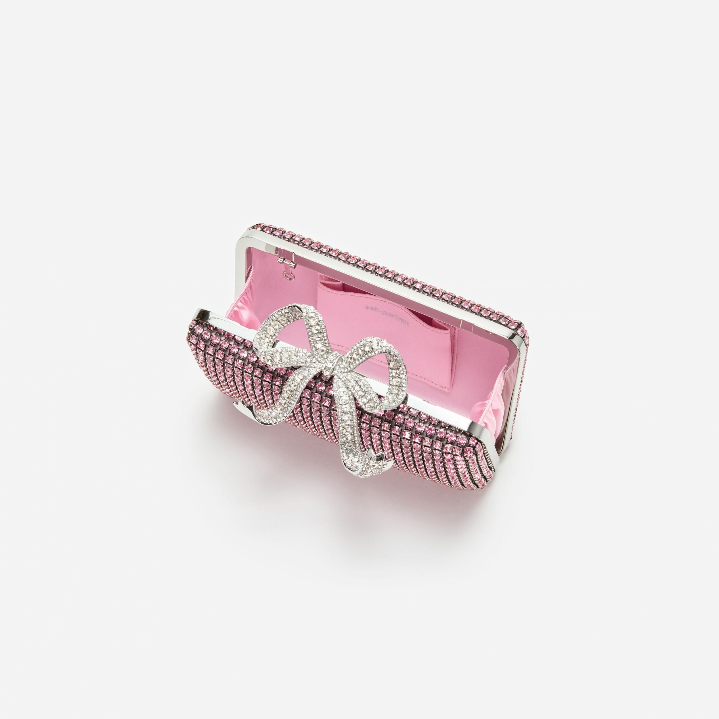 Pink Crystal Box Clutch Product Image