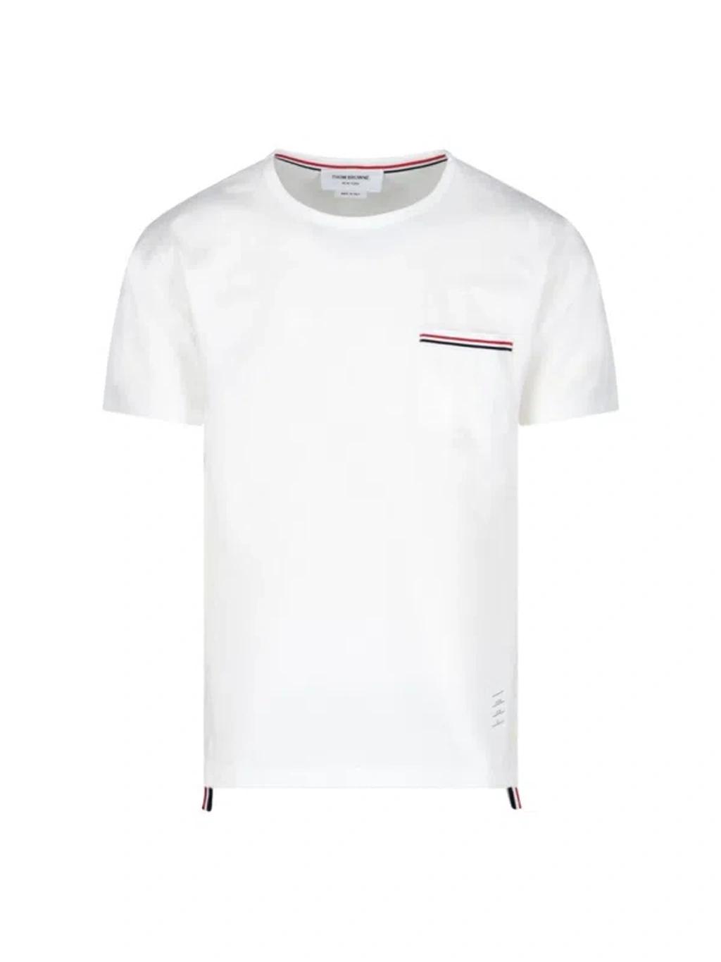 THOM BROWNE Oversized Pocket T-shirt Clothing In White Product Image