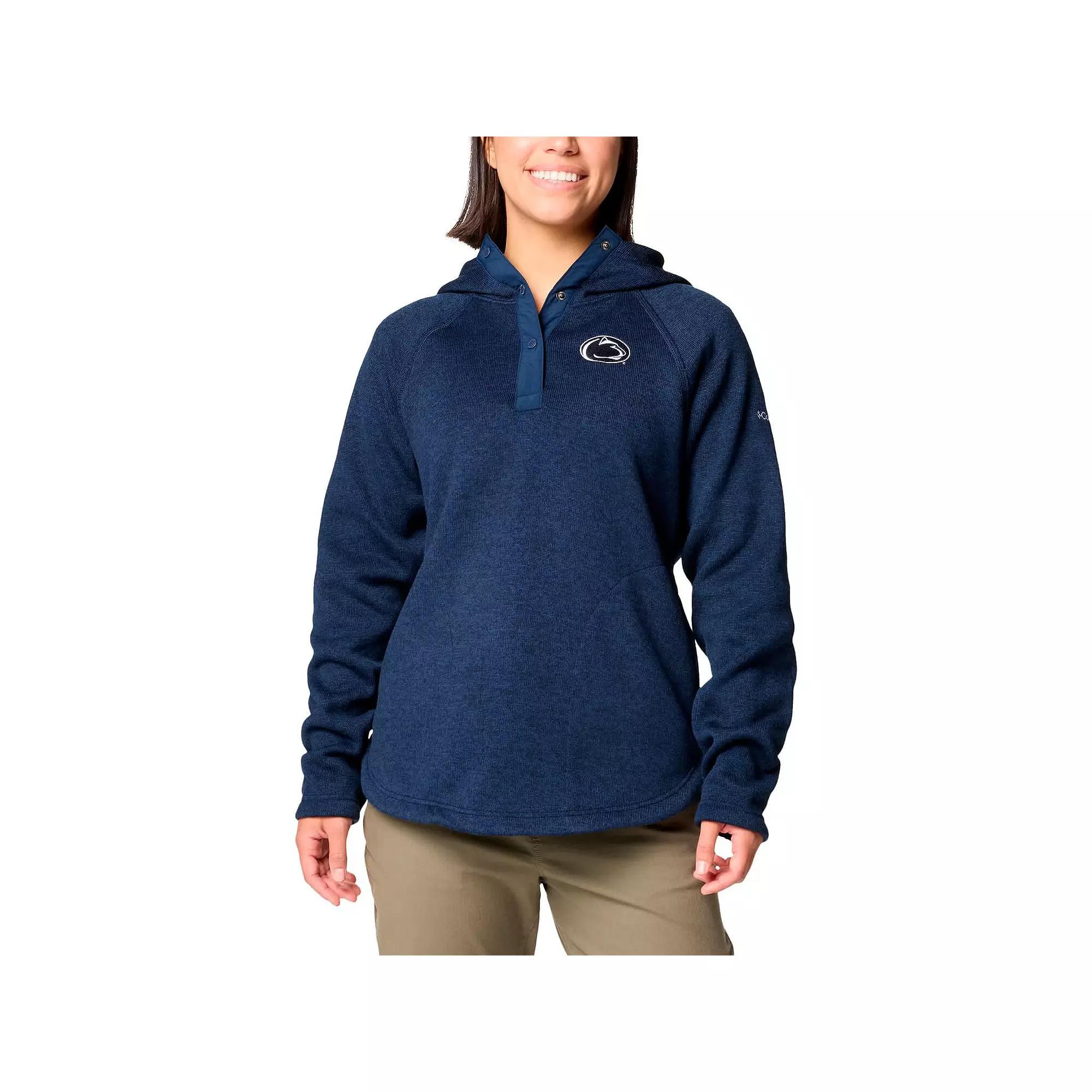 Women's Columbia Navy Penn State Nittany Lions Sweater Weather Fleece Lined Pullover Hoodie,  Product Image