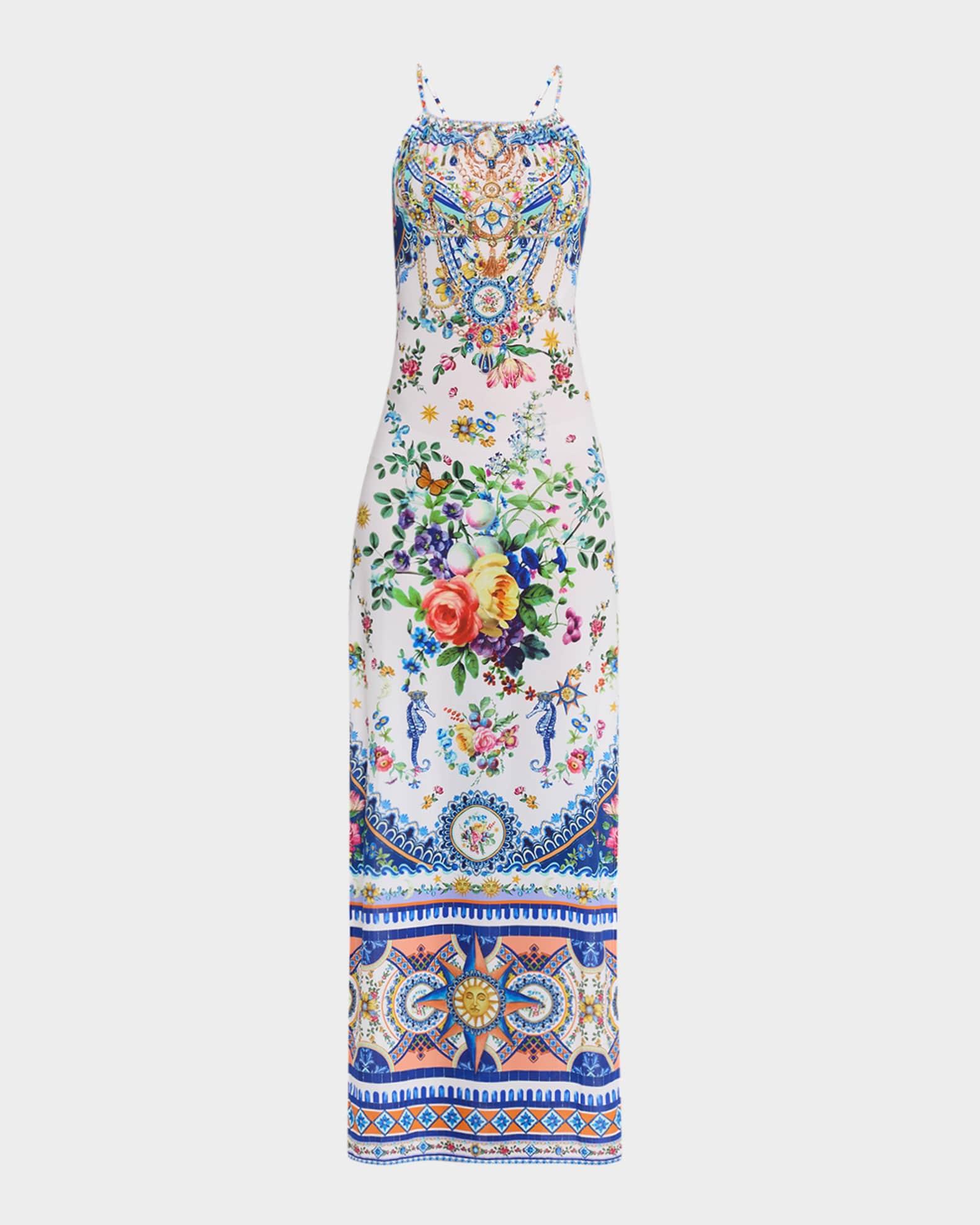 Tiles Darls High-Neck Maxi Dress Product Image