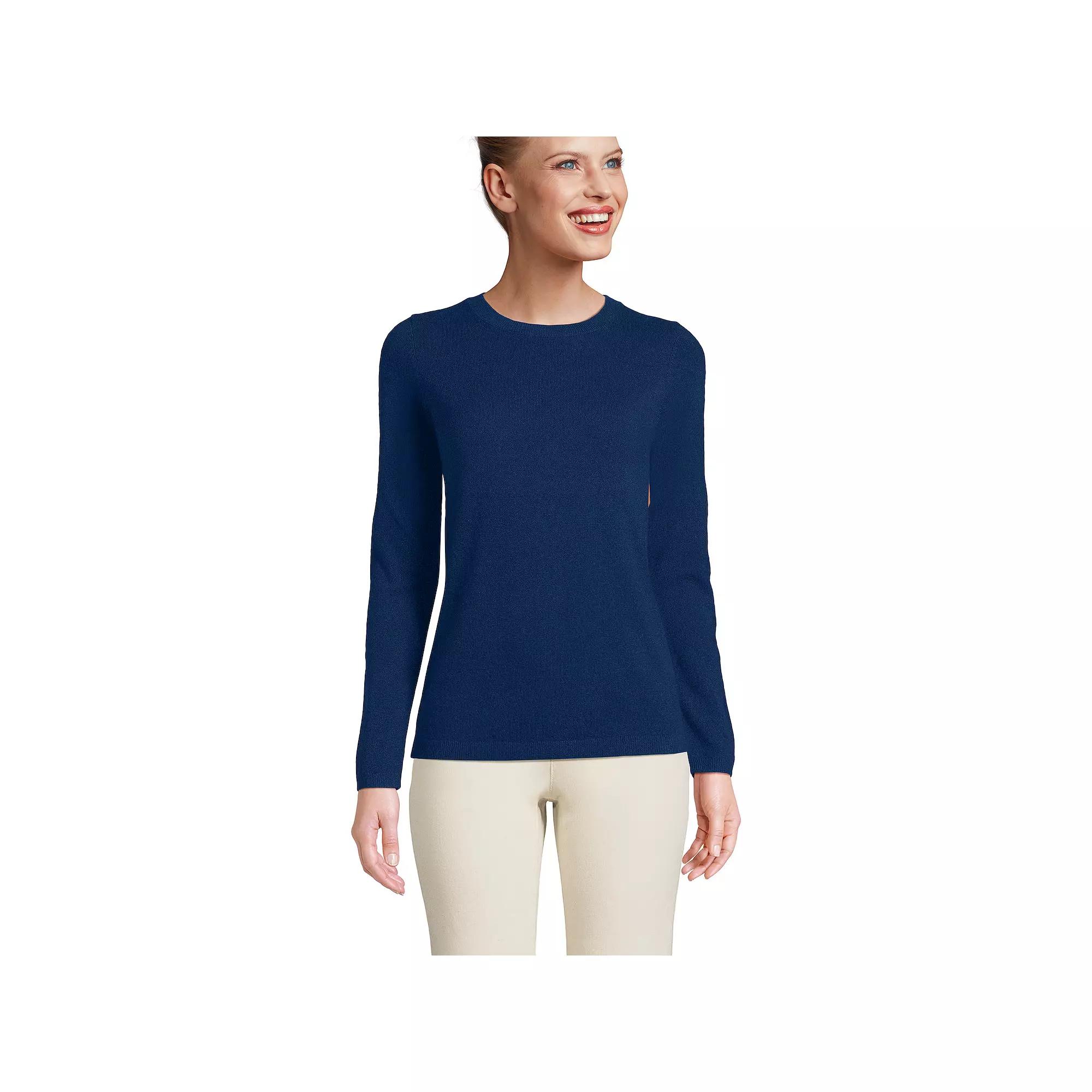 Petite Lands' End Crewneck Cashmere Sweater, Women's,  Product Image