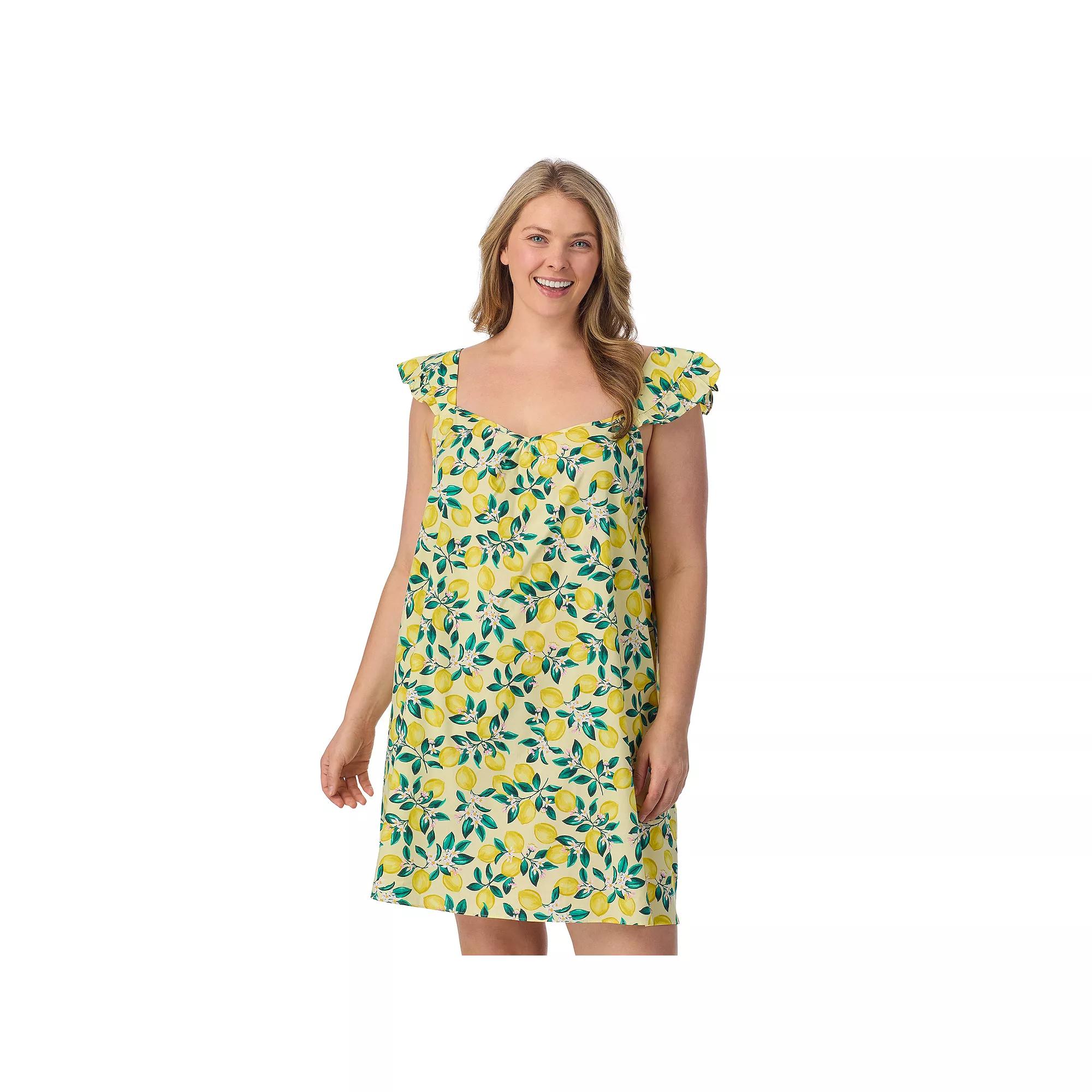 Plus Size Draper James Ruffle Chemise, Women's, Size: 2XL, Lemons Product Image
