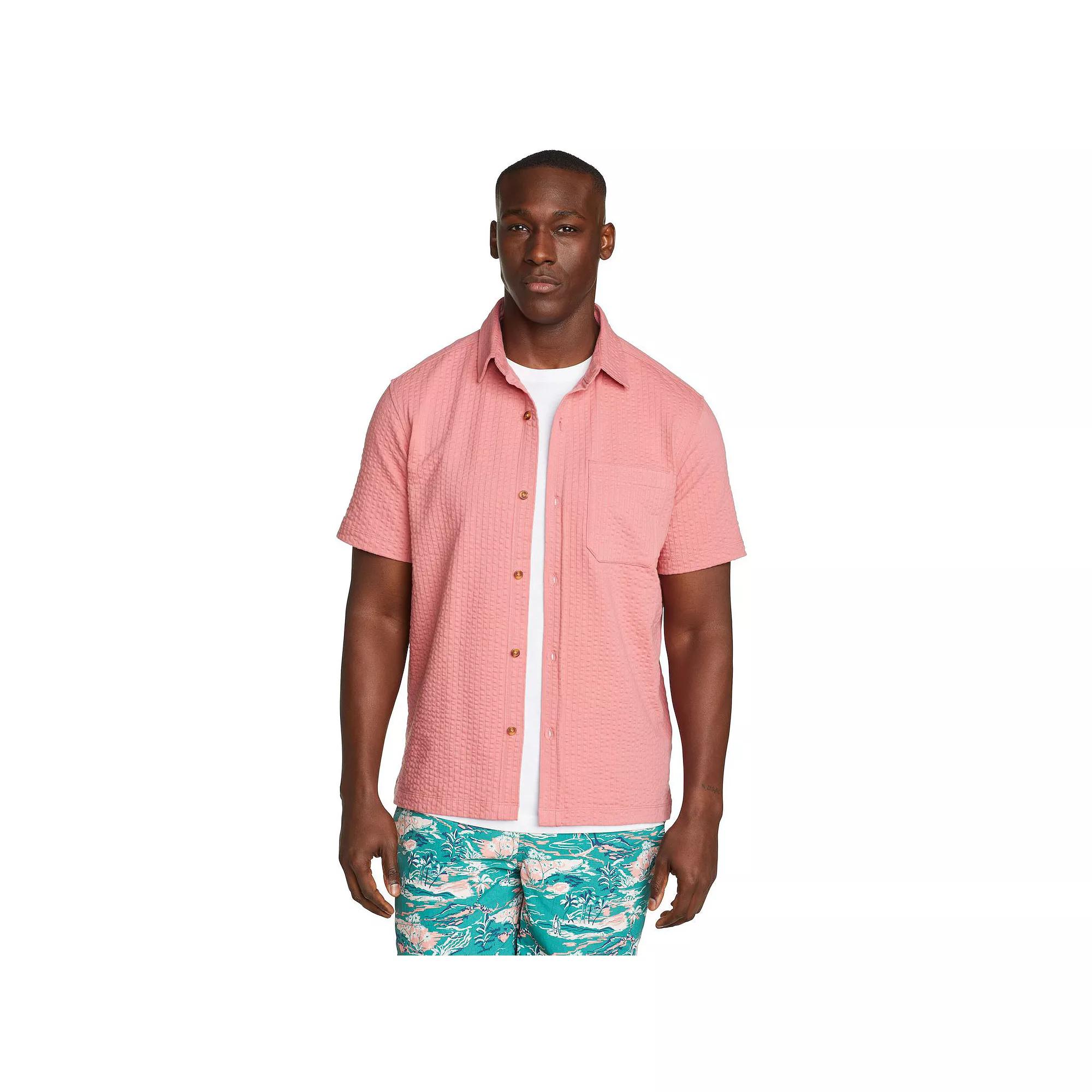 Men's Eddie Bauer Short Sleeve Alderpine Seersucker Shirt,  Product Image