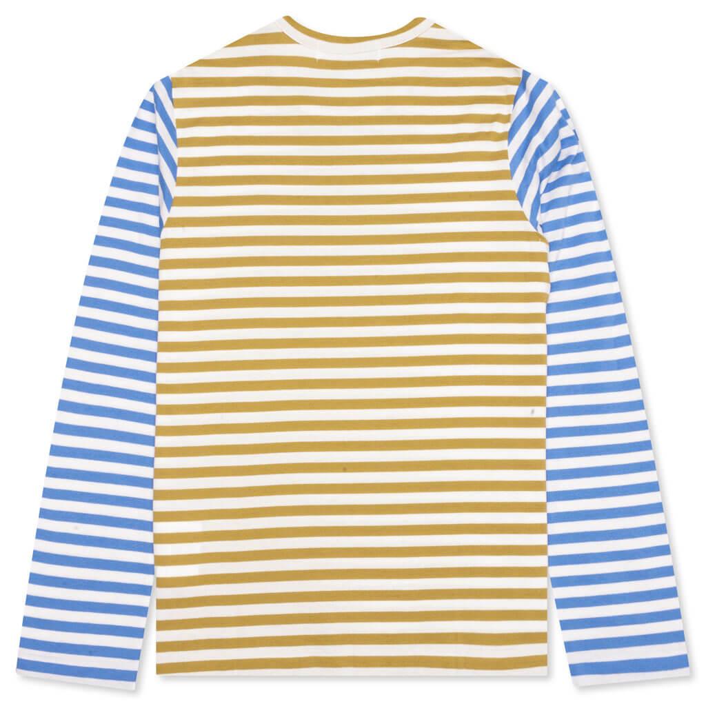 Women's Bi-Color Stripe T-Shirt - Olive/Blue Female Product Image