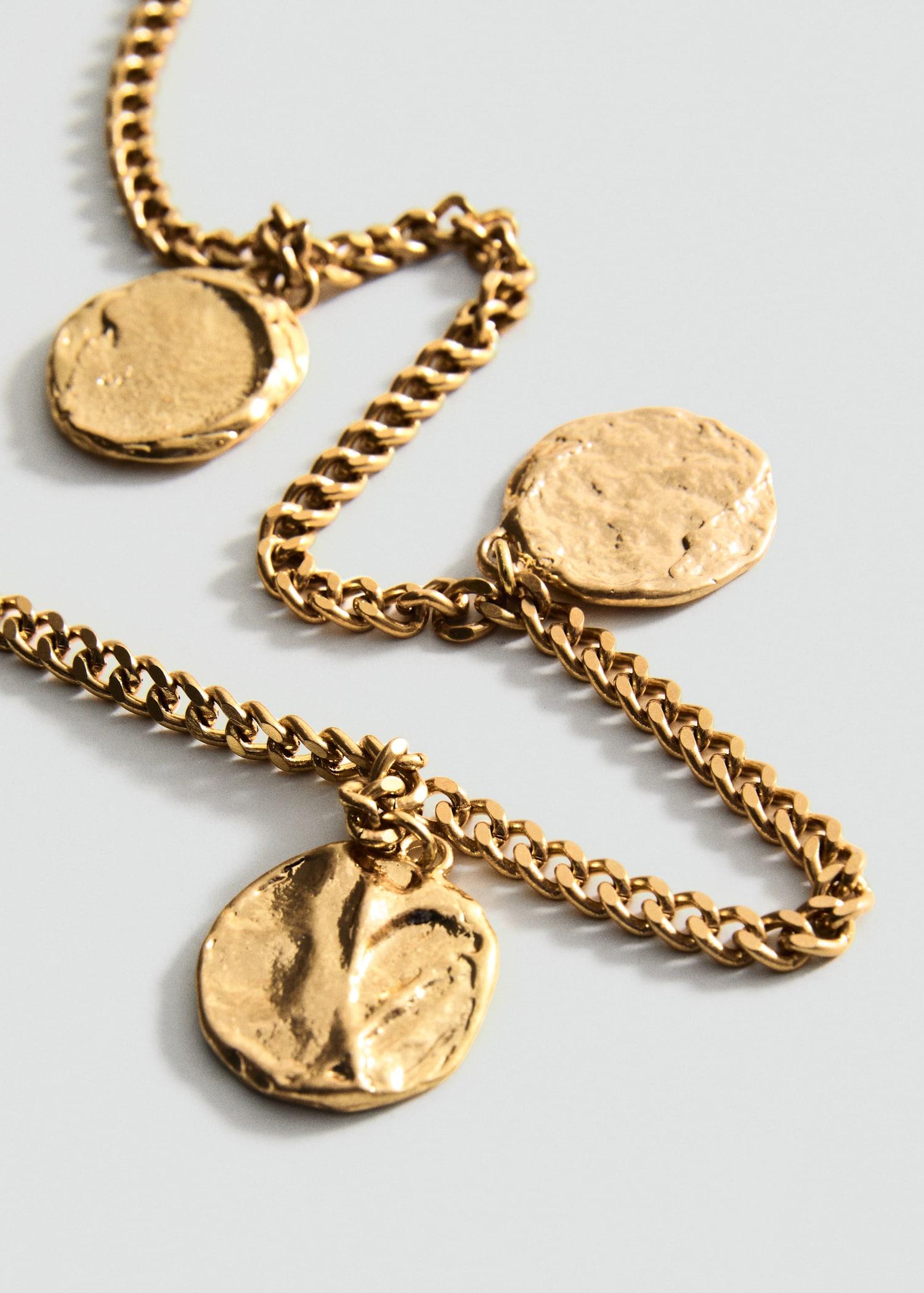 Combined double-pendant necklace - Women | MANGO USA Product Image