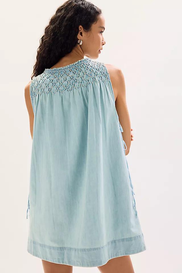 Maisie Smocked Denim Mini Dress Product Image