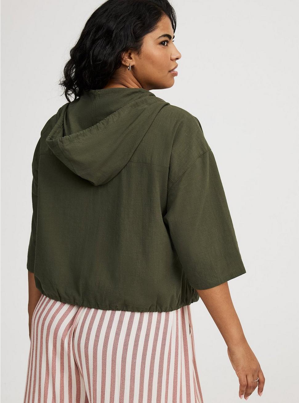 Cropped Cotton Hoodie Product Image