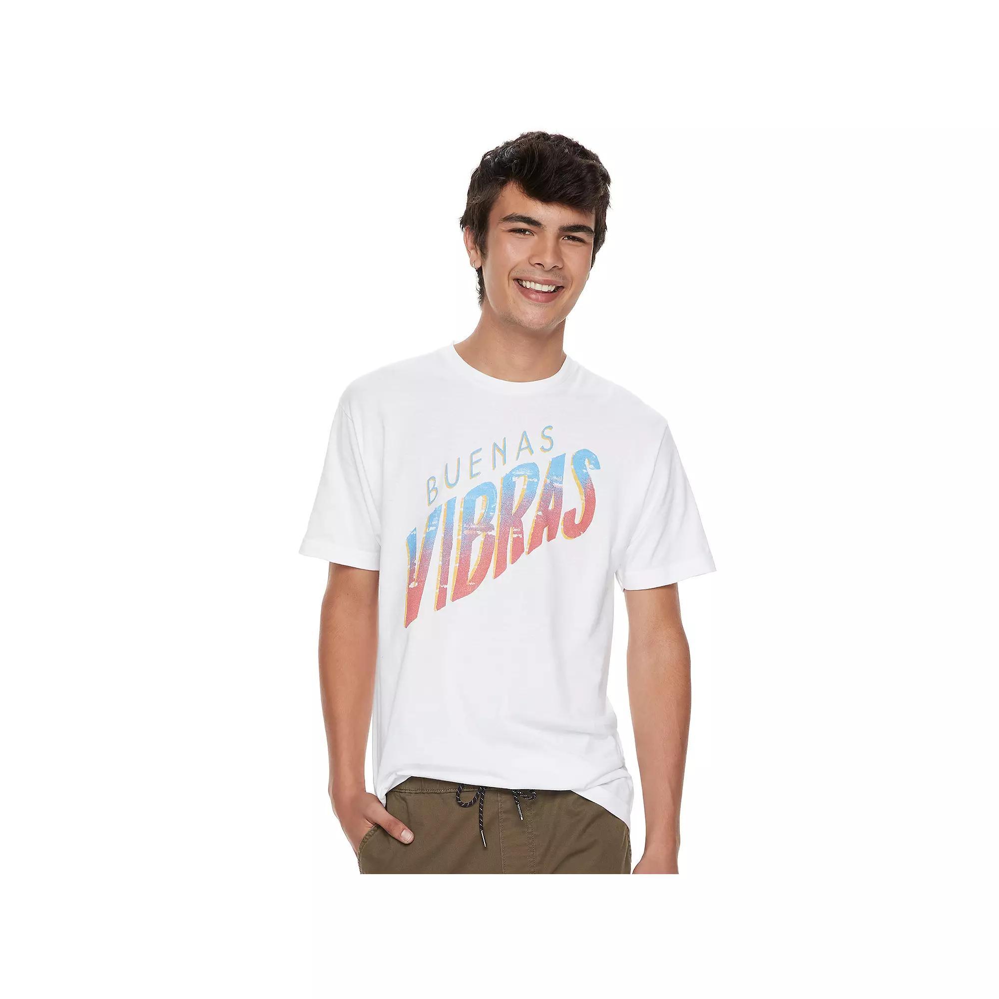 Men's Gonzales Buenas Vibras Graded Colorful Text Tee,  Product Image