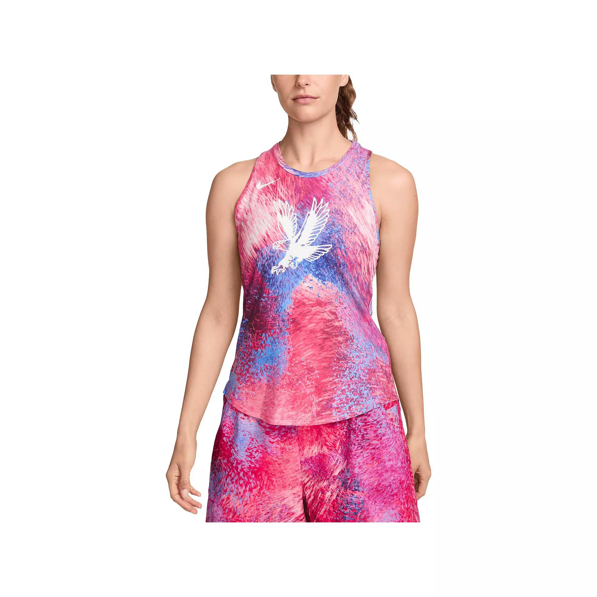 Women's Nike Red Team USA One Luxe Allover Print Tank Top,  Product Image