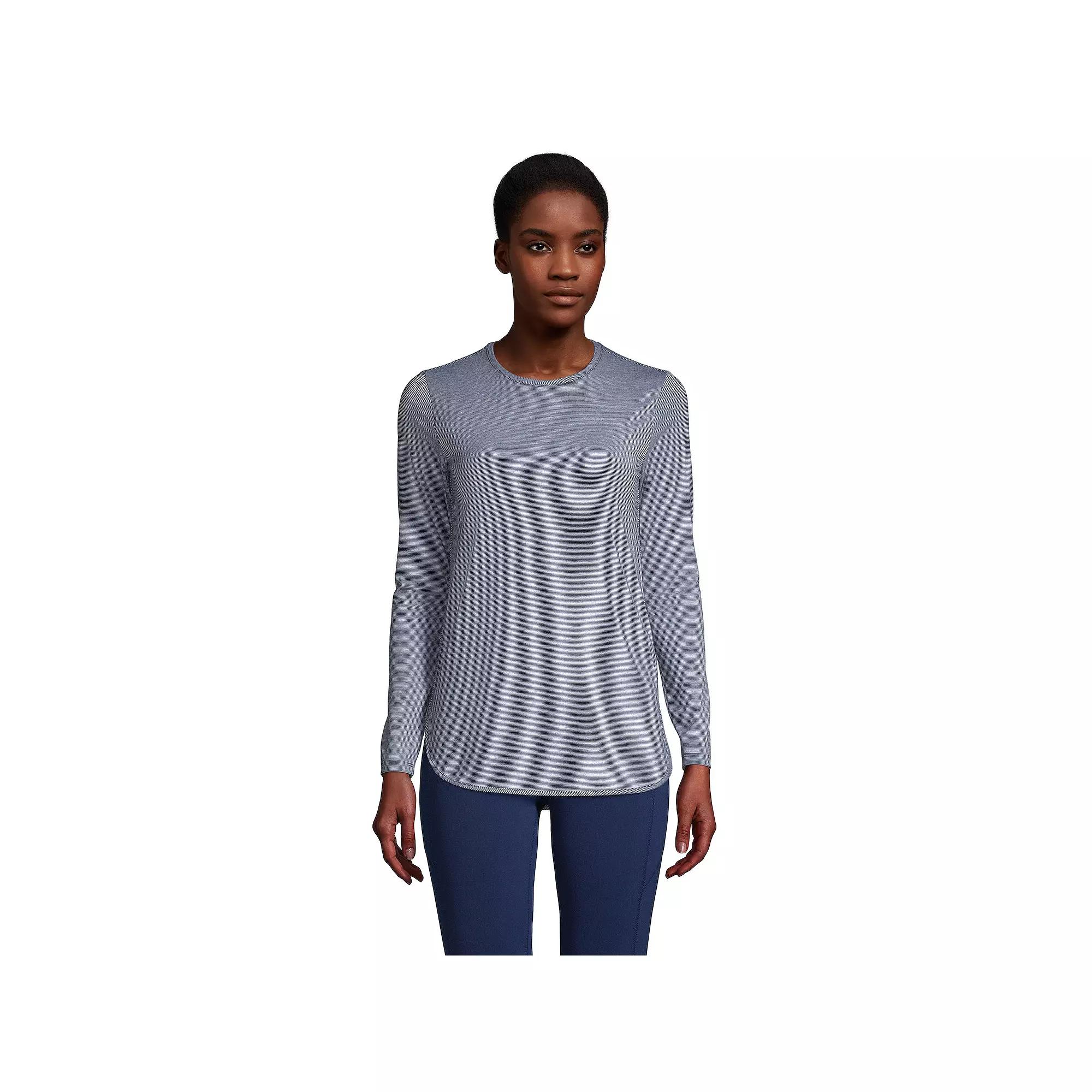 Petite Lands' End Moisture-Wicking UPF 50 Long Sleeve Tunic, Women's,  Product Image