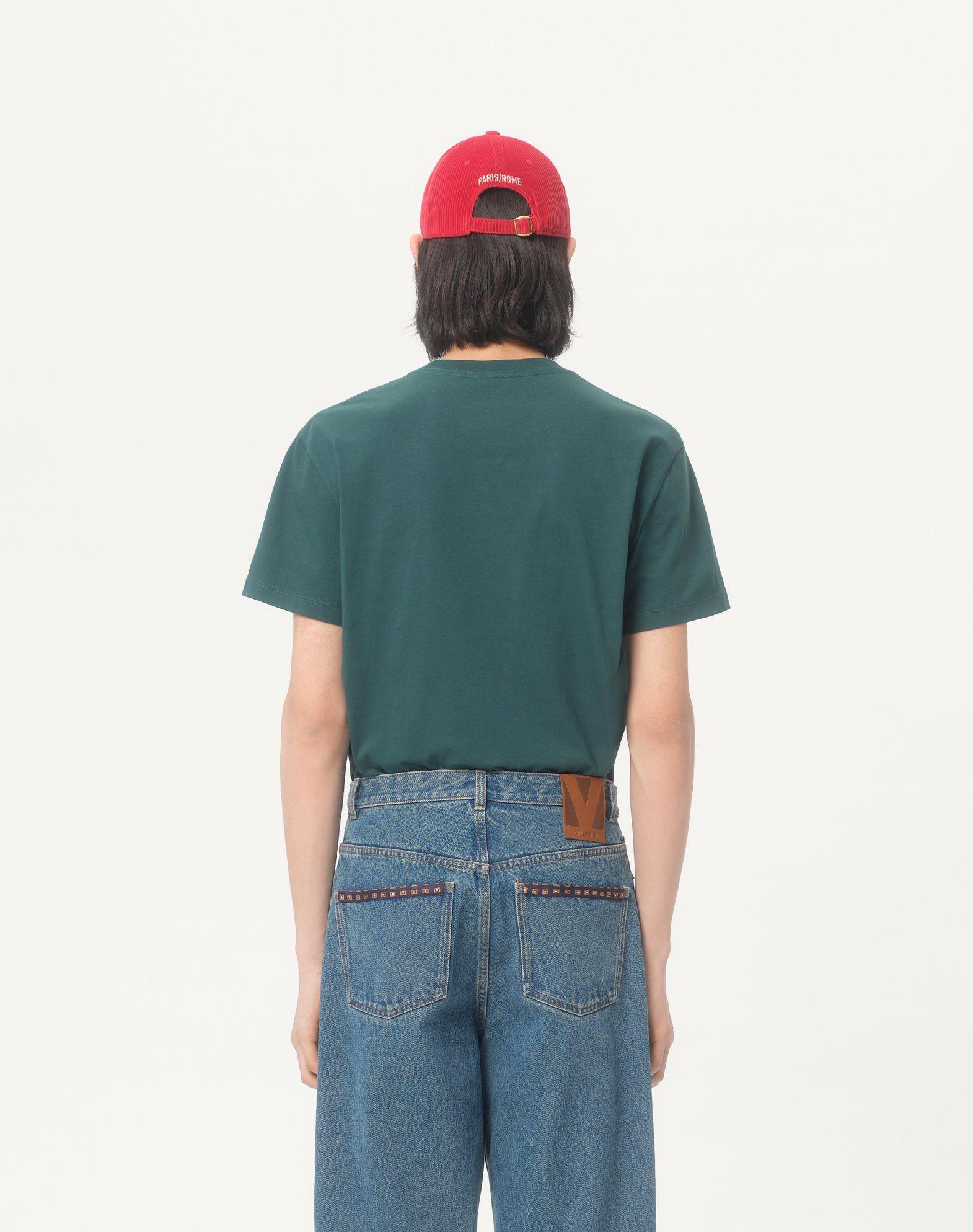 Cotton T-Shirt With Vlogo Patch Product Image