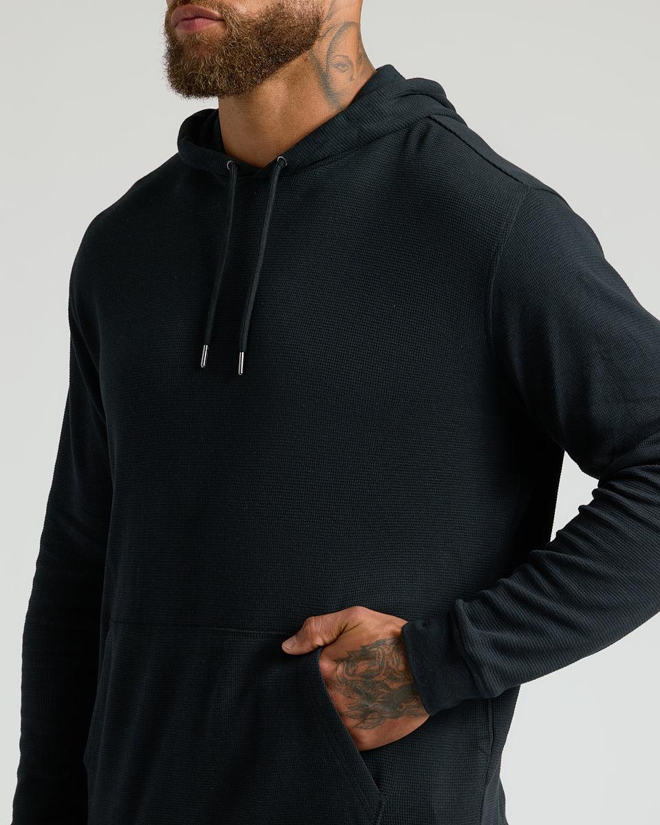 Black Waffle Hoodie Product Image