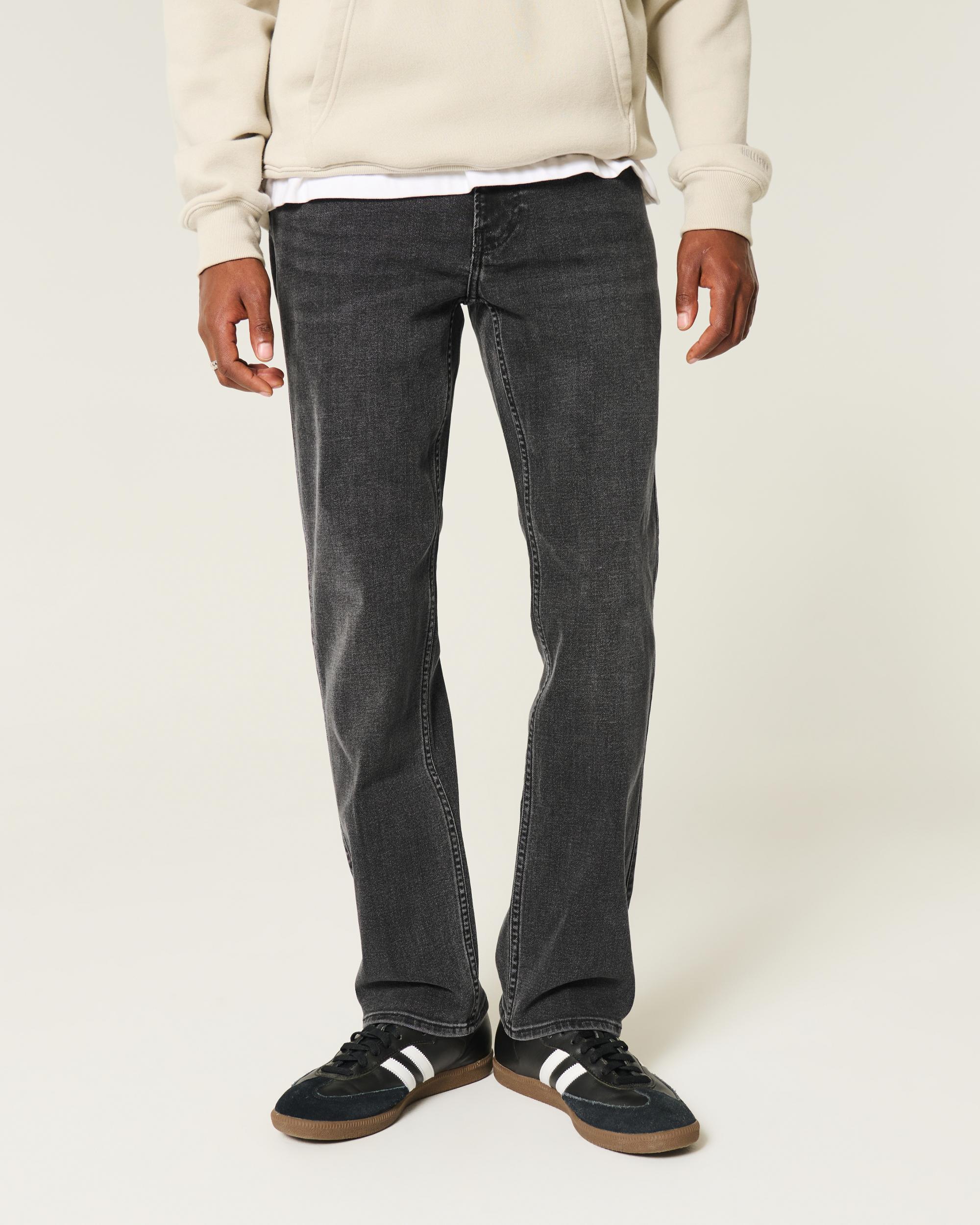 Washed Black Straight Jeans Product Image
