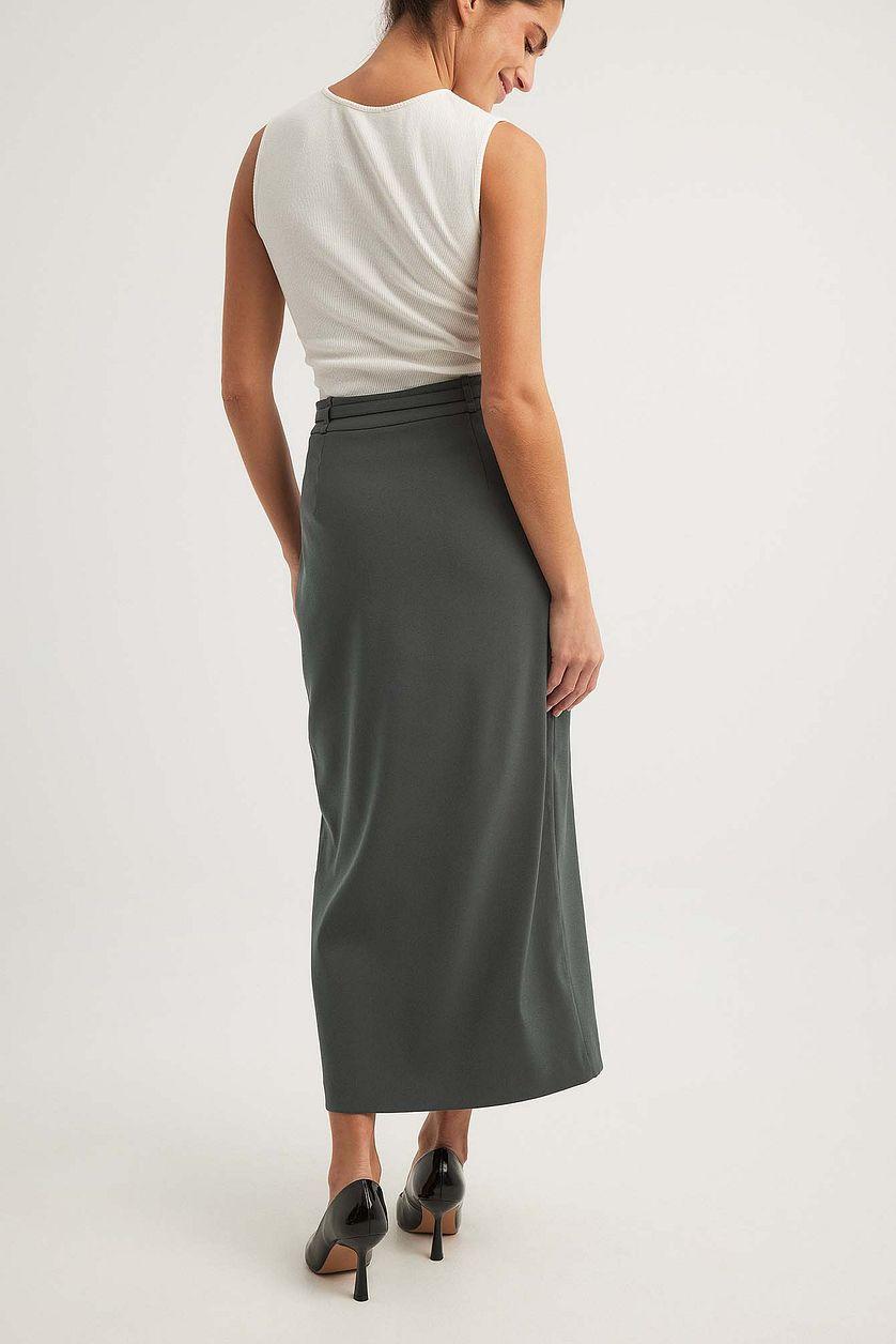 Belted Detail Midi Skirt Product Image