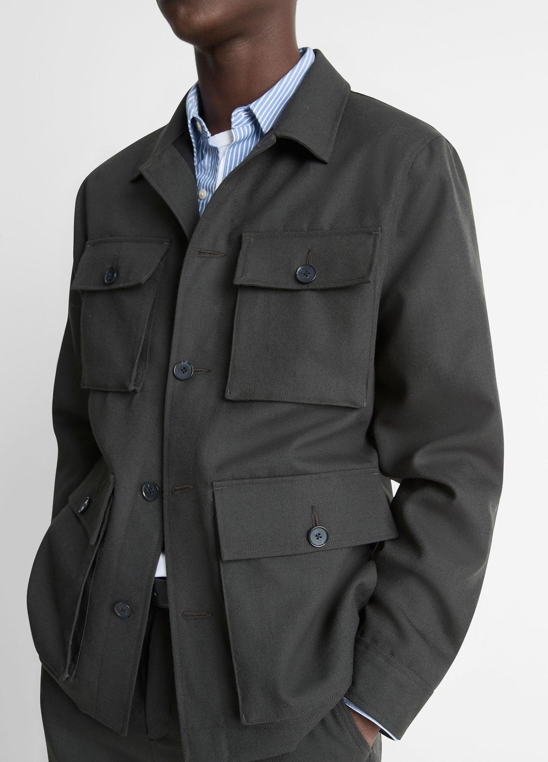 Italian Tropical Wool Field Jacket Product Image