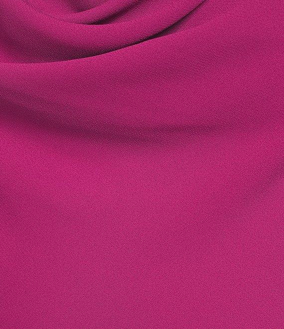 Kasper Solid Crepe Cowl Neck Sleeveless Drape Top Product Image