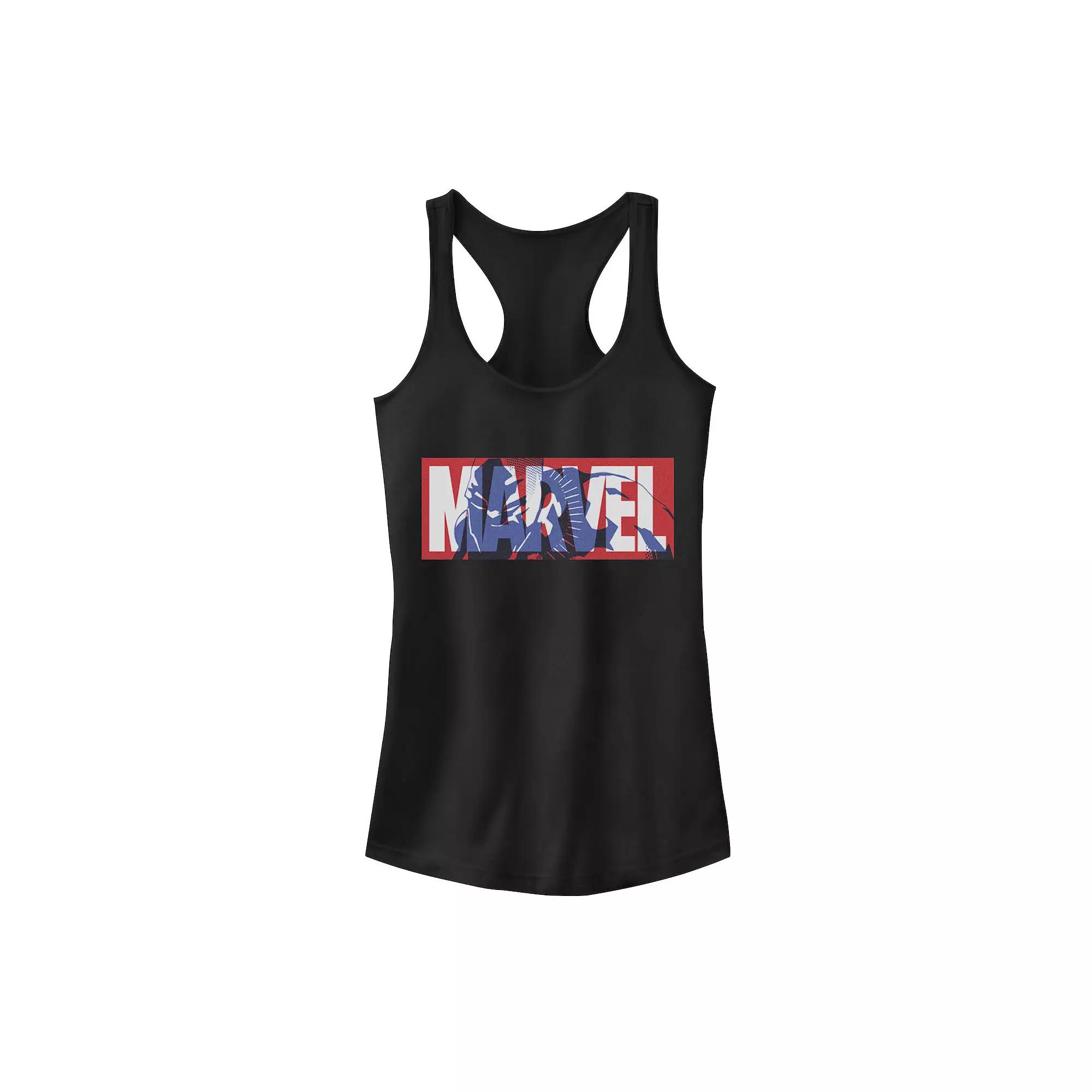 Juniors' Marvel Classic Logo Black Panther Fill Graphic Tank Top, Girl's,  Product Image