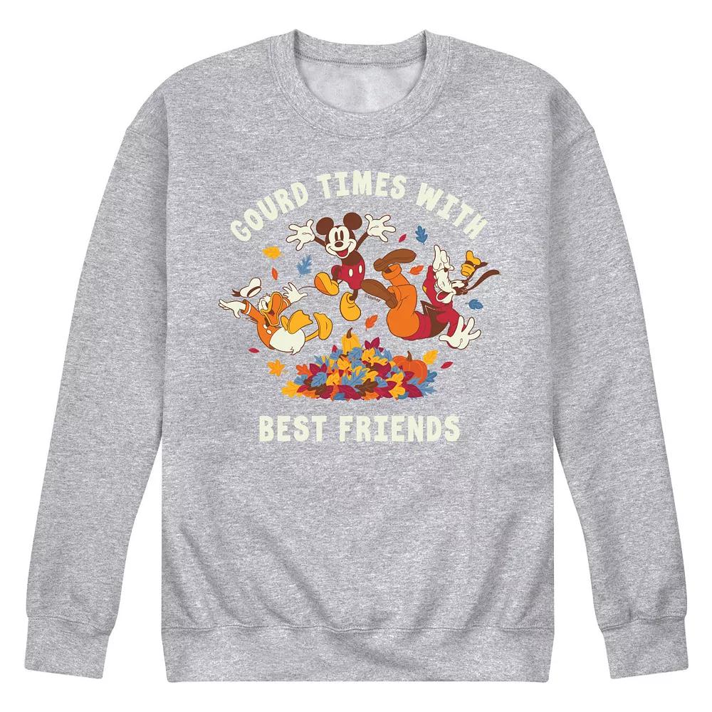 Disney's Mickey Mouse & Friends Men's Gourd Times With Best Friends Fleece Sweatshirt,  Product Image