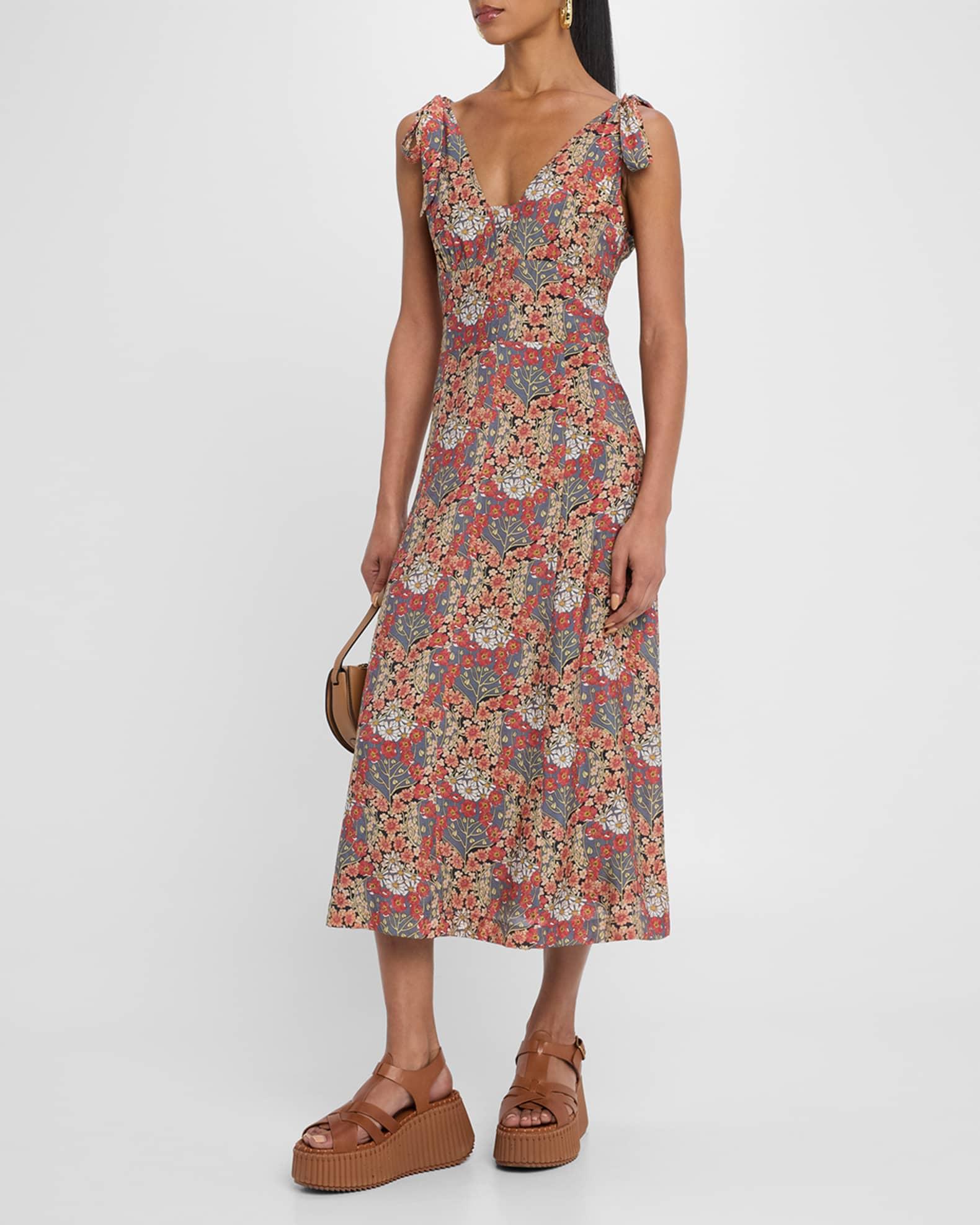 Swindon Floral Sleeveless Midi Dress Product Image