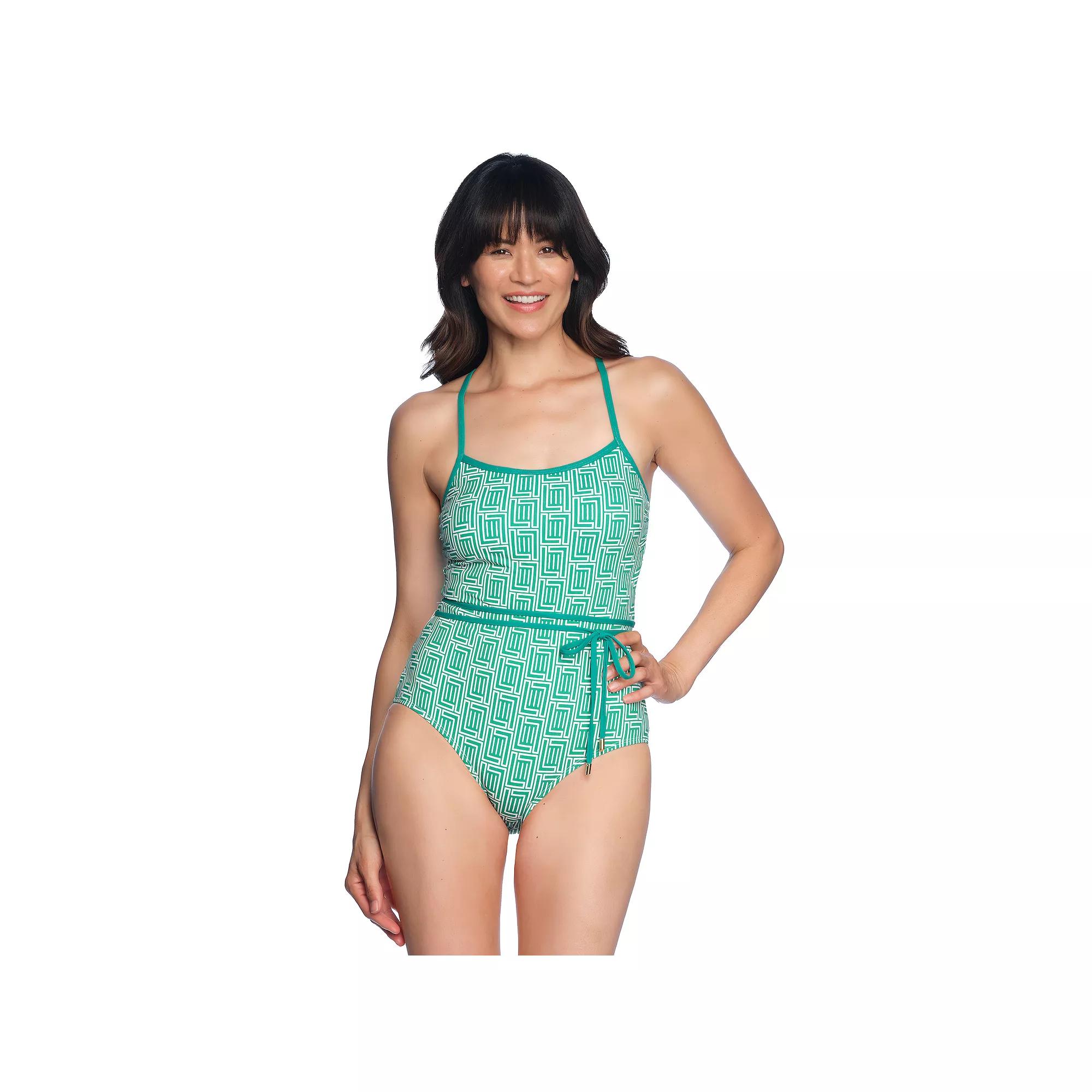 LOFT One-Piece Tie Waist Swimsuit, Women's,  Product Image