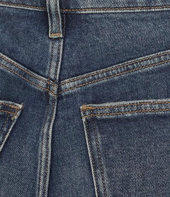 Silver Jeans Co. Desirable High Rise Frayed Hem Slim Fit Long Shorts Product Image