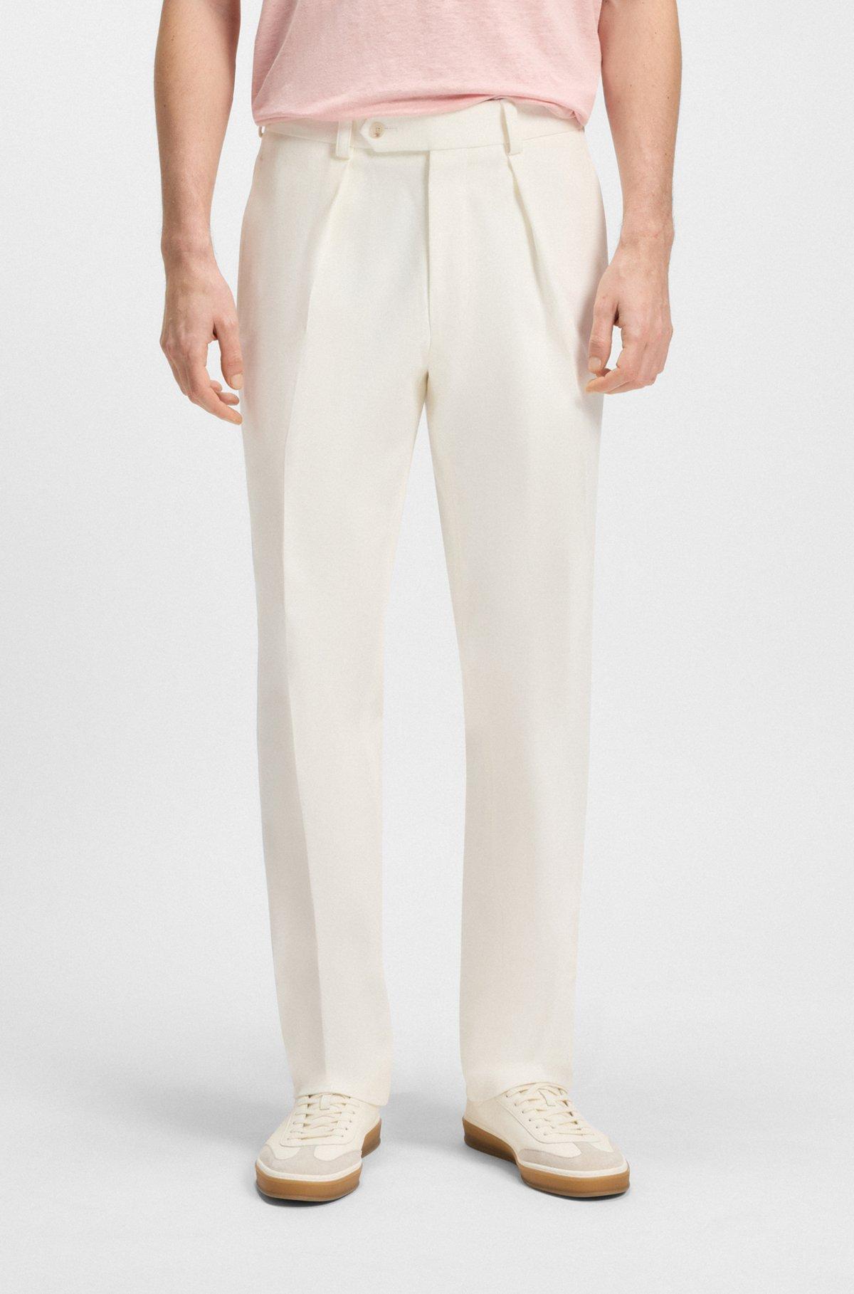 BOSS - BECKHAM x BOSS trousers in stretch cotton - White Product Image