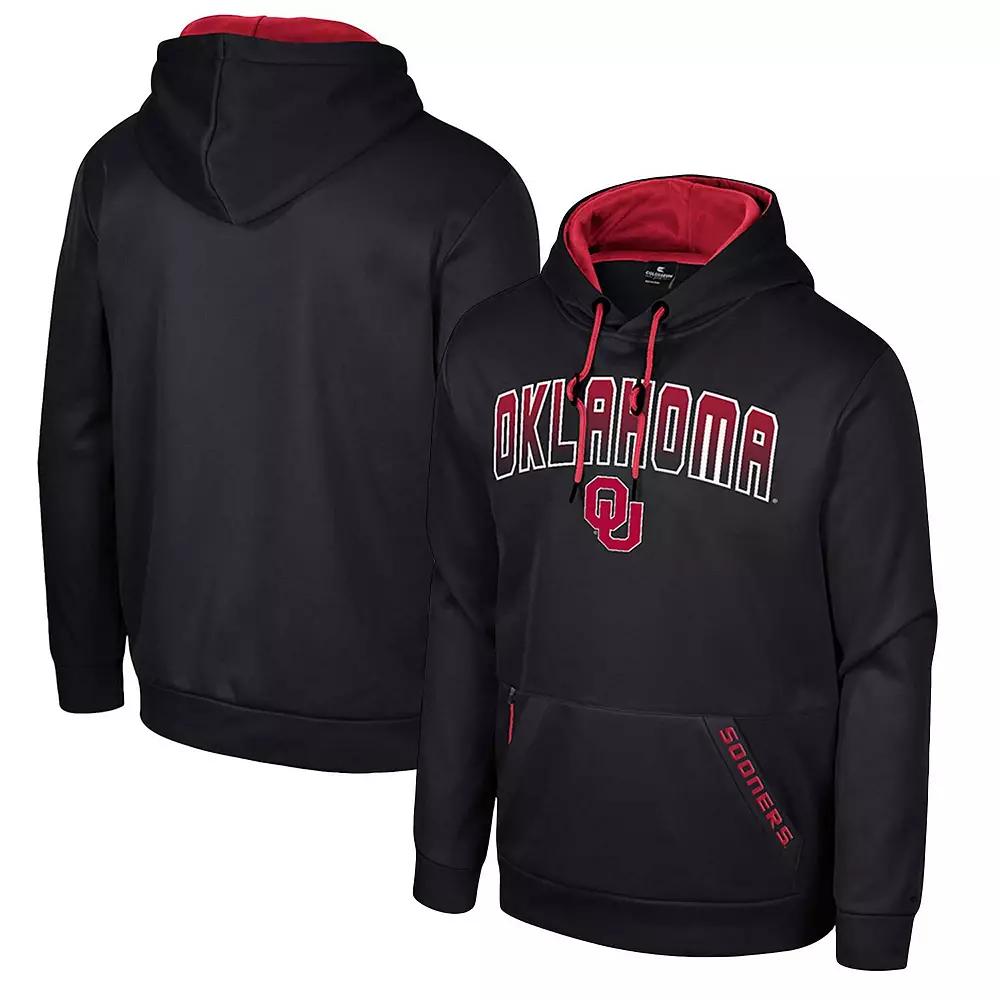 Men's Colosseum Black Oklahoma Sooners Reese Pullover Hoodie,  Product Image
