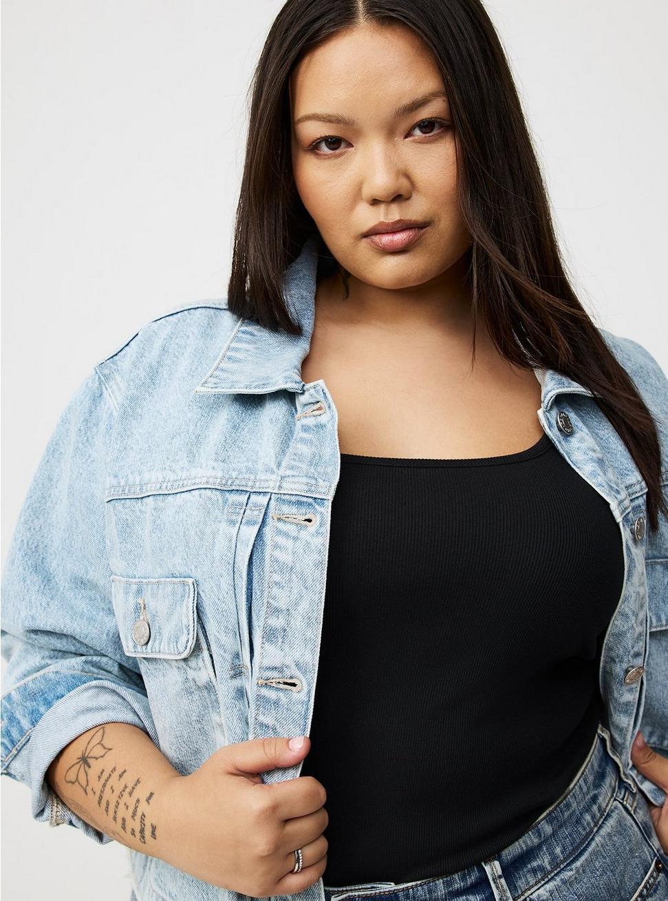 Vintage Denim Trucker Jacket Product Image