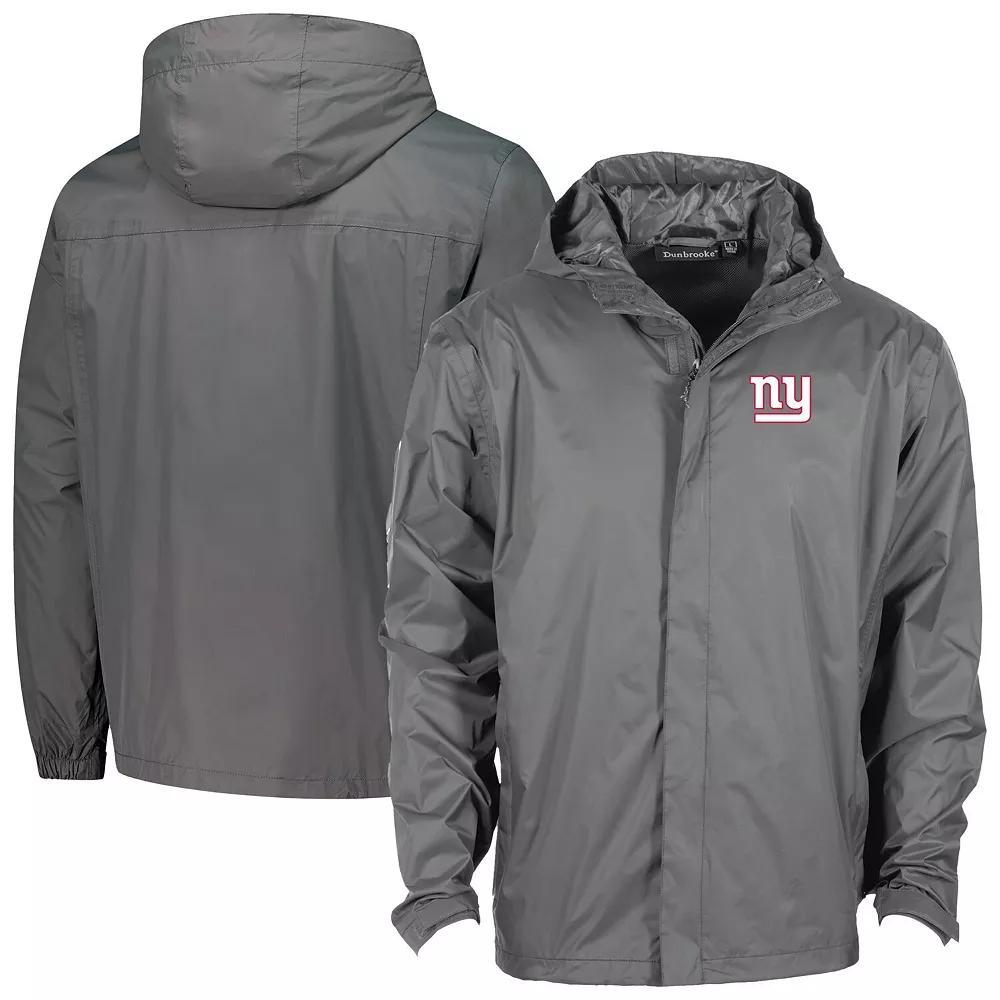 Men's Dunbrooke Graphite New York Giants Tropic Waterproof Packable Full-Zip Hoodie Jacket, Size: Large, Dark G Product Image