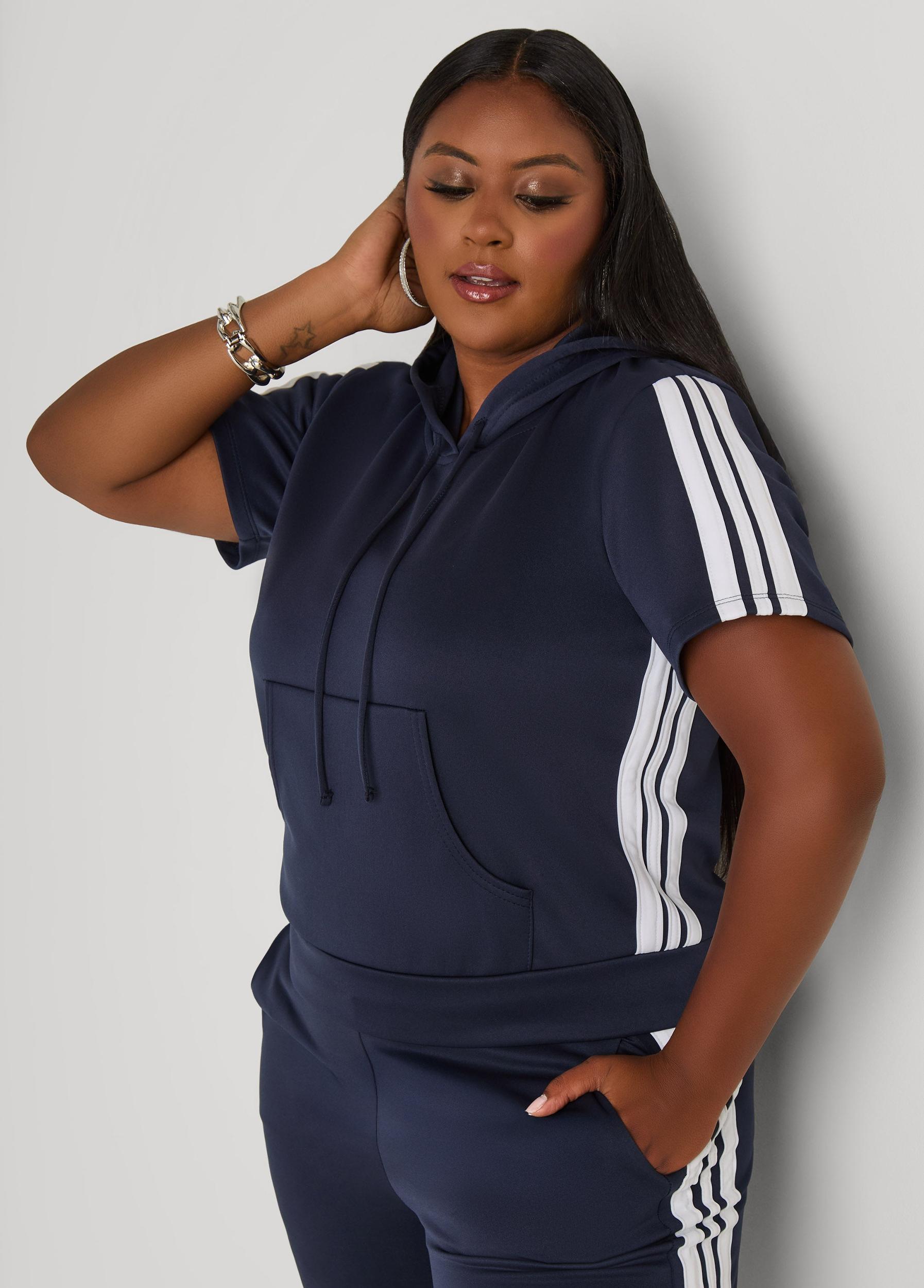 Hooded Stripe Trimmed Pullover Product Image