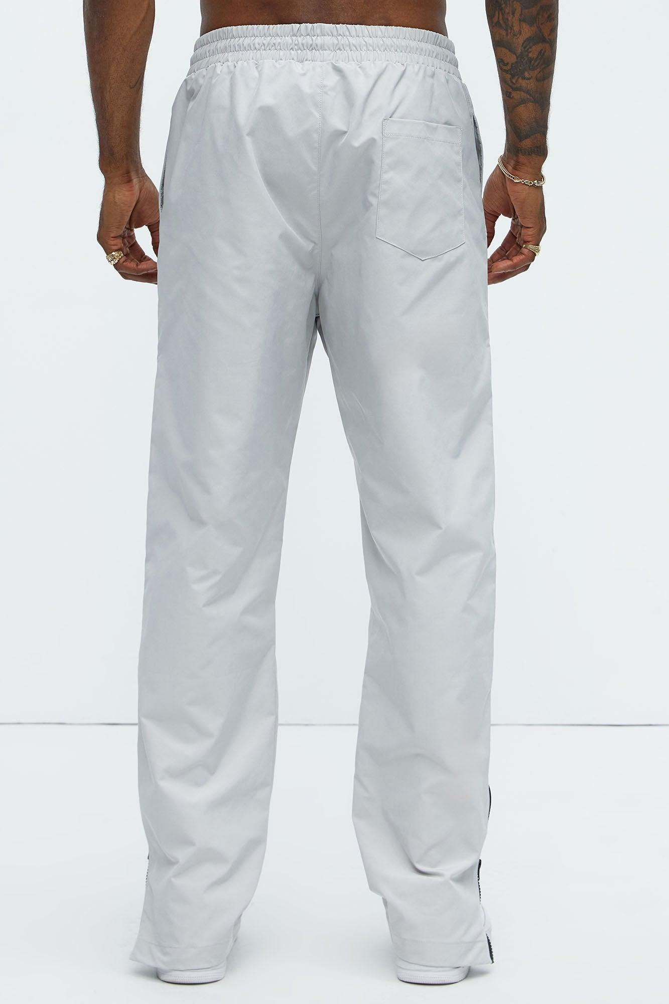 All Along Zipper Straight Nylon Cargo Pants - Grey Product Image