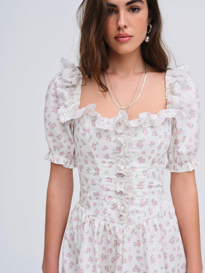 Noam Mini Dress — White Product Image