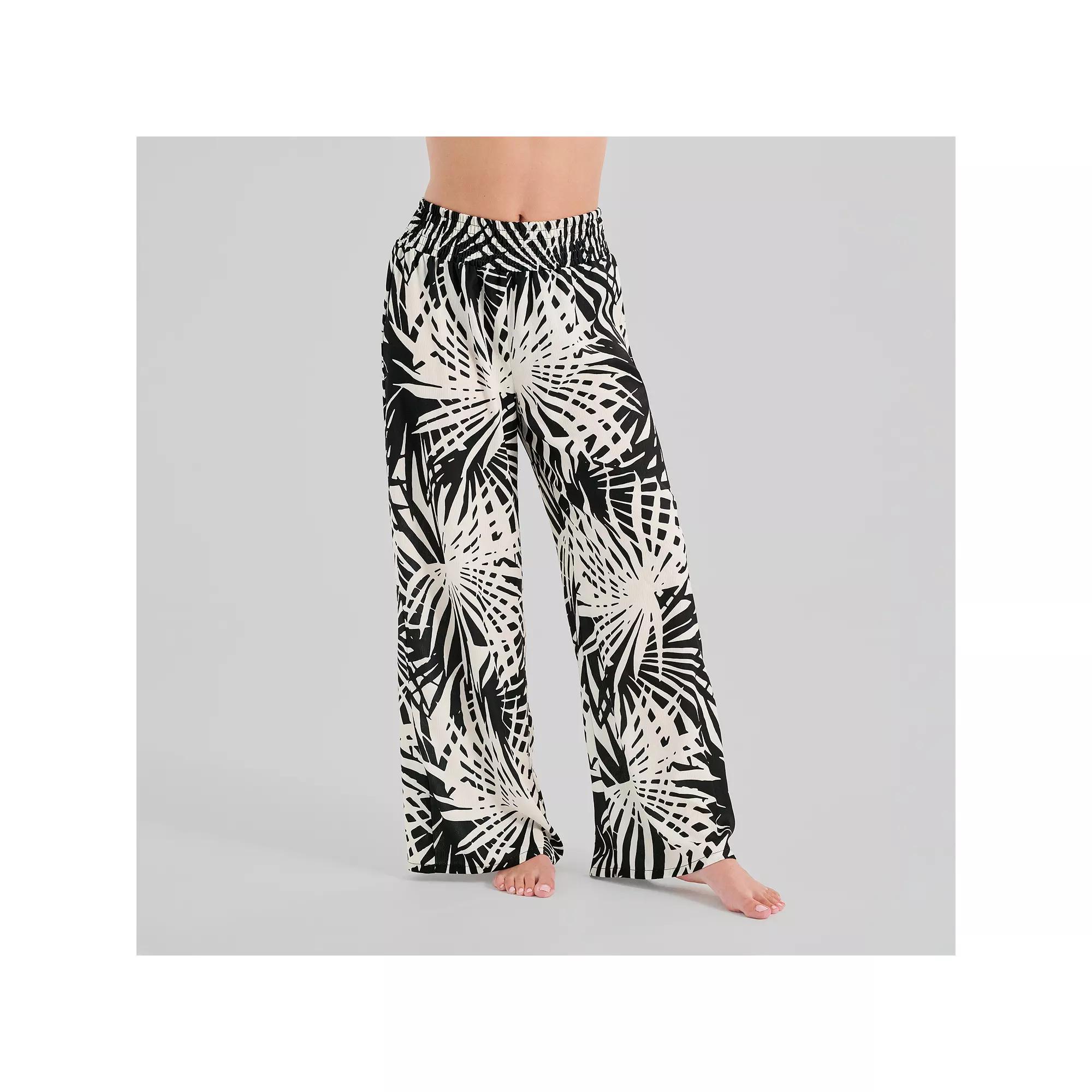 Women's Freshwater Smocked Waistband Swim Cover-Up Pants, Size: XL, Palmea Product Image