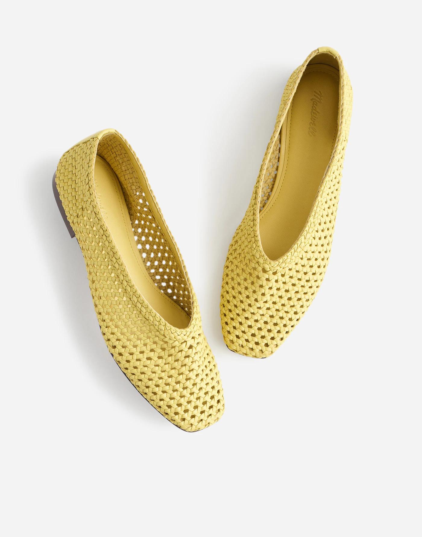 The Mylie Ballet Flat in Handwoven Leather Product Image